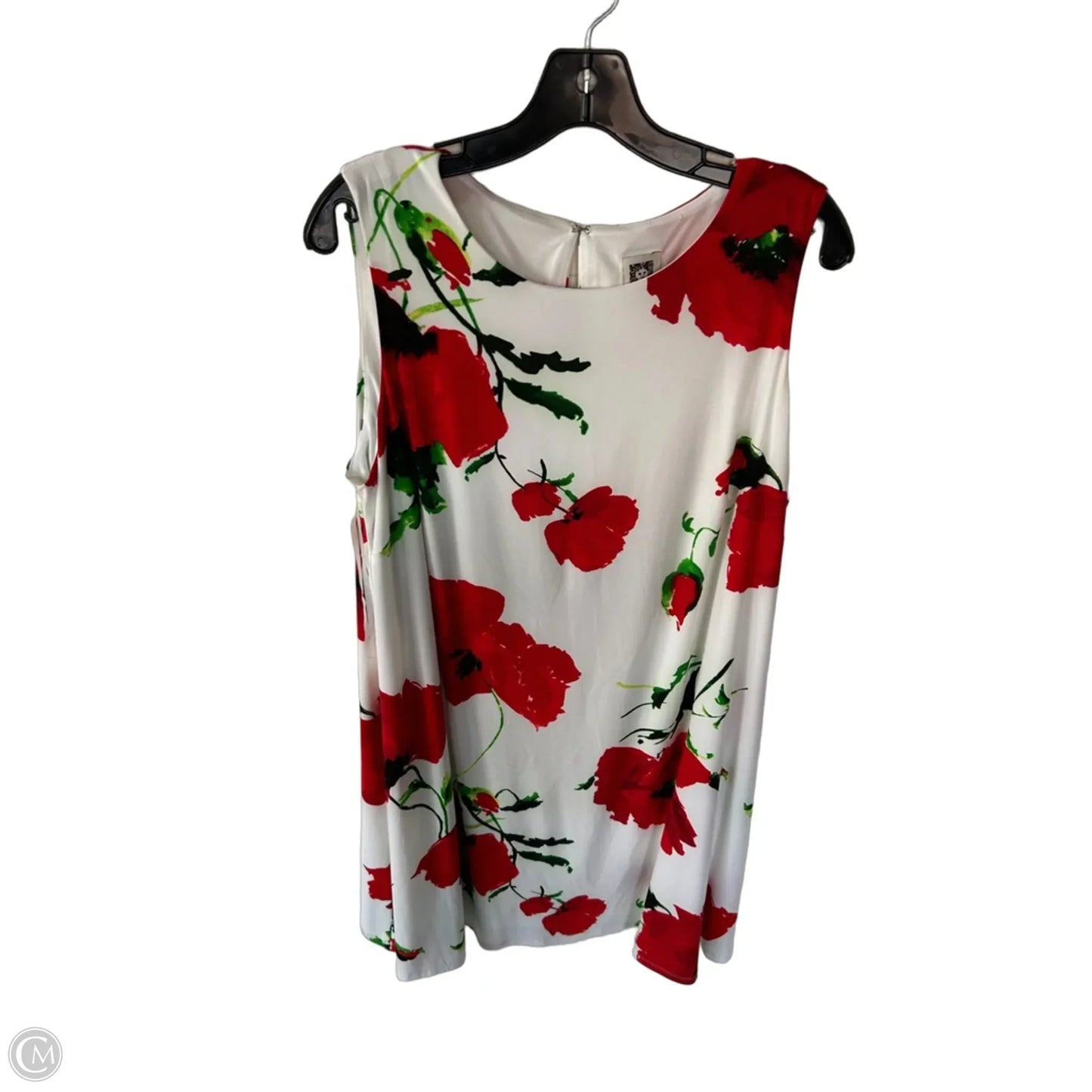 Dress Work By Anne Klein In Red & White, Size: Xl