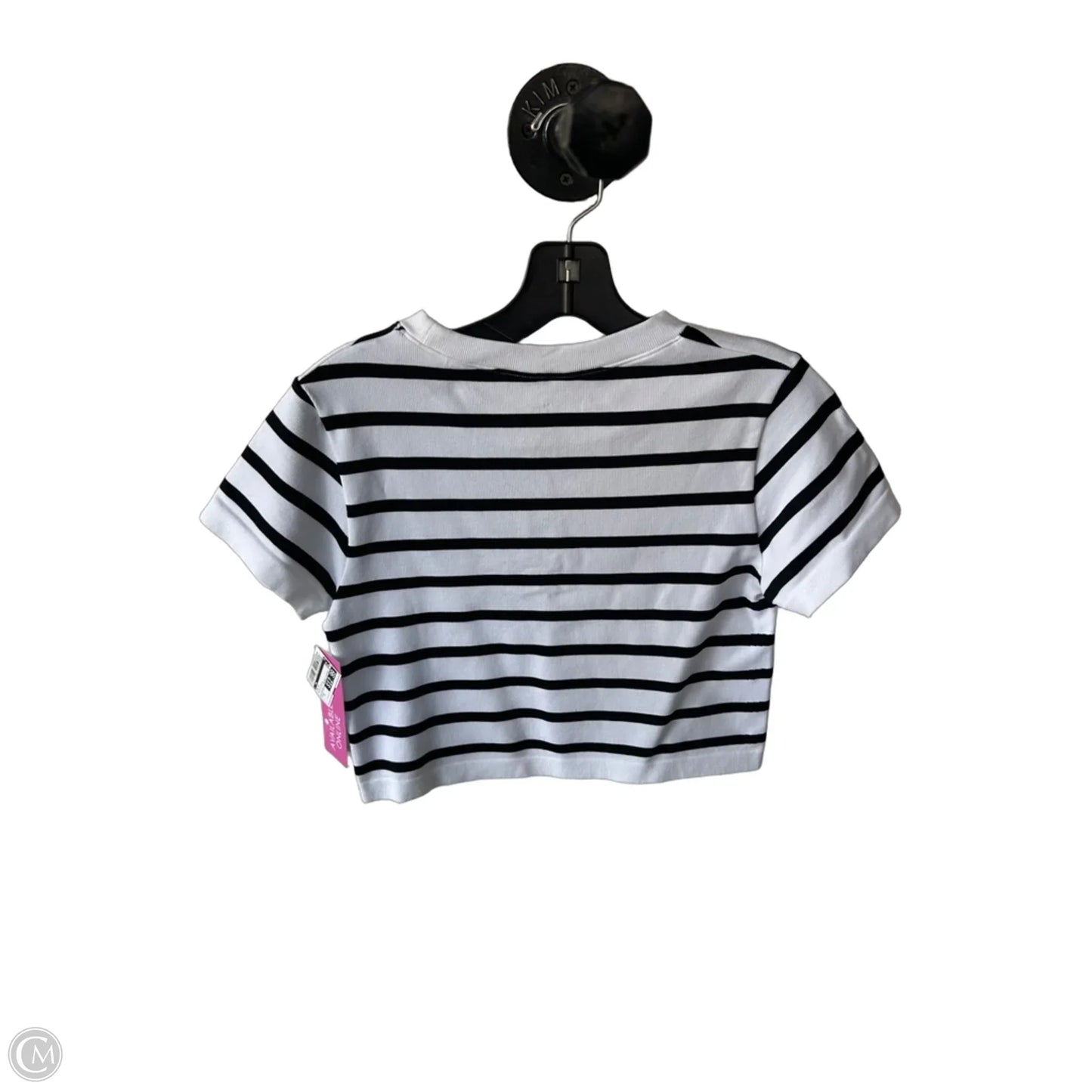 Top Short Sleeve By Cmc In Black & White, Size: M