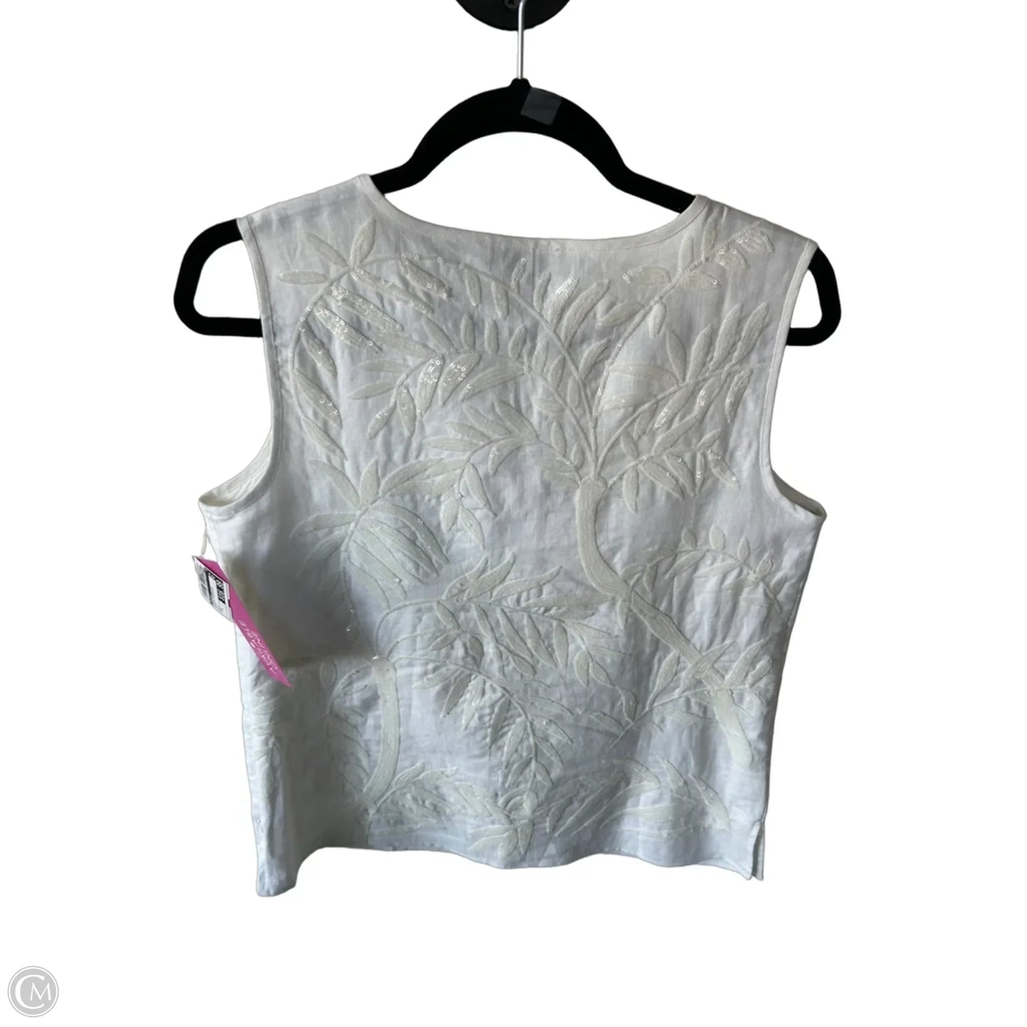 Blouse Sleeveless By Talbots In White, Size: S