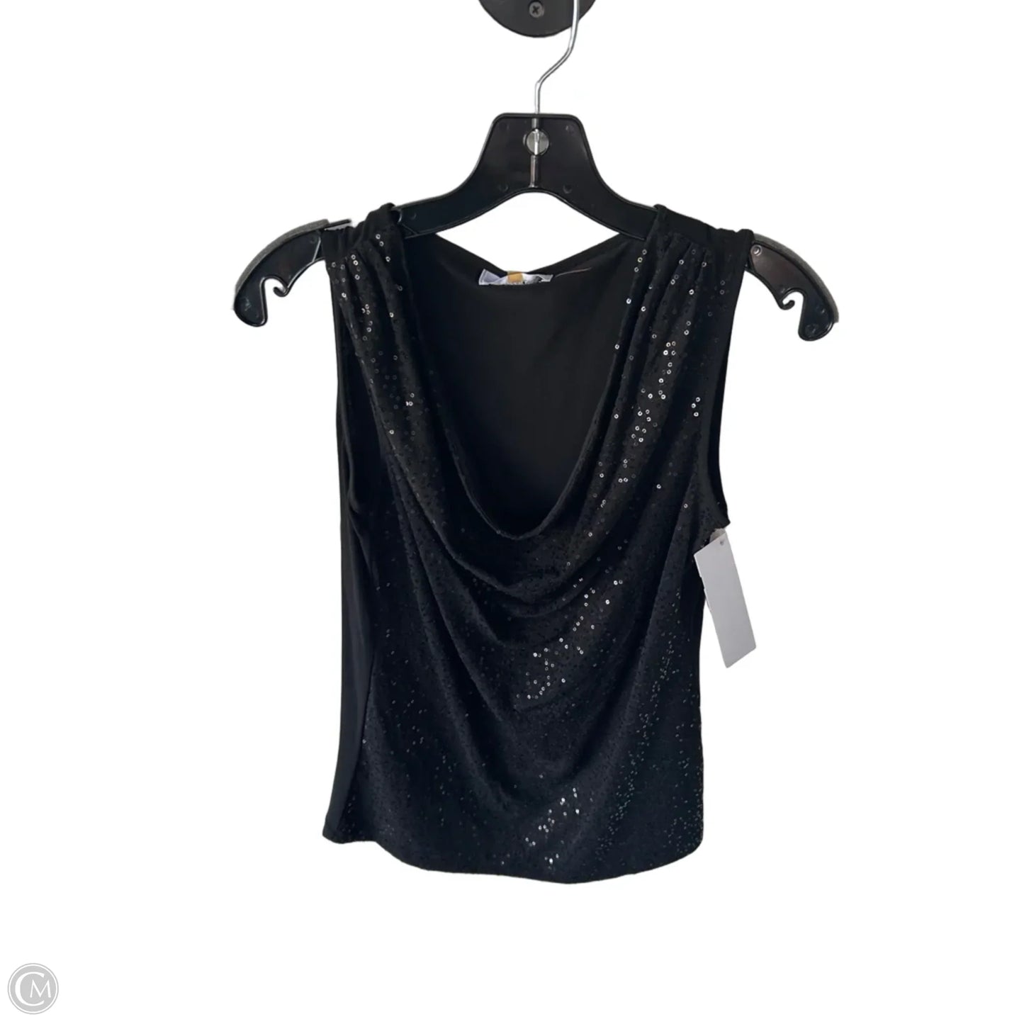 Blouse Sleeveless By Calvin Klein In Black, Size: S