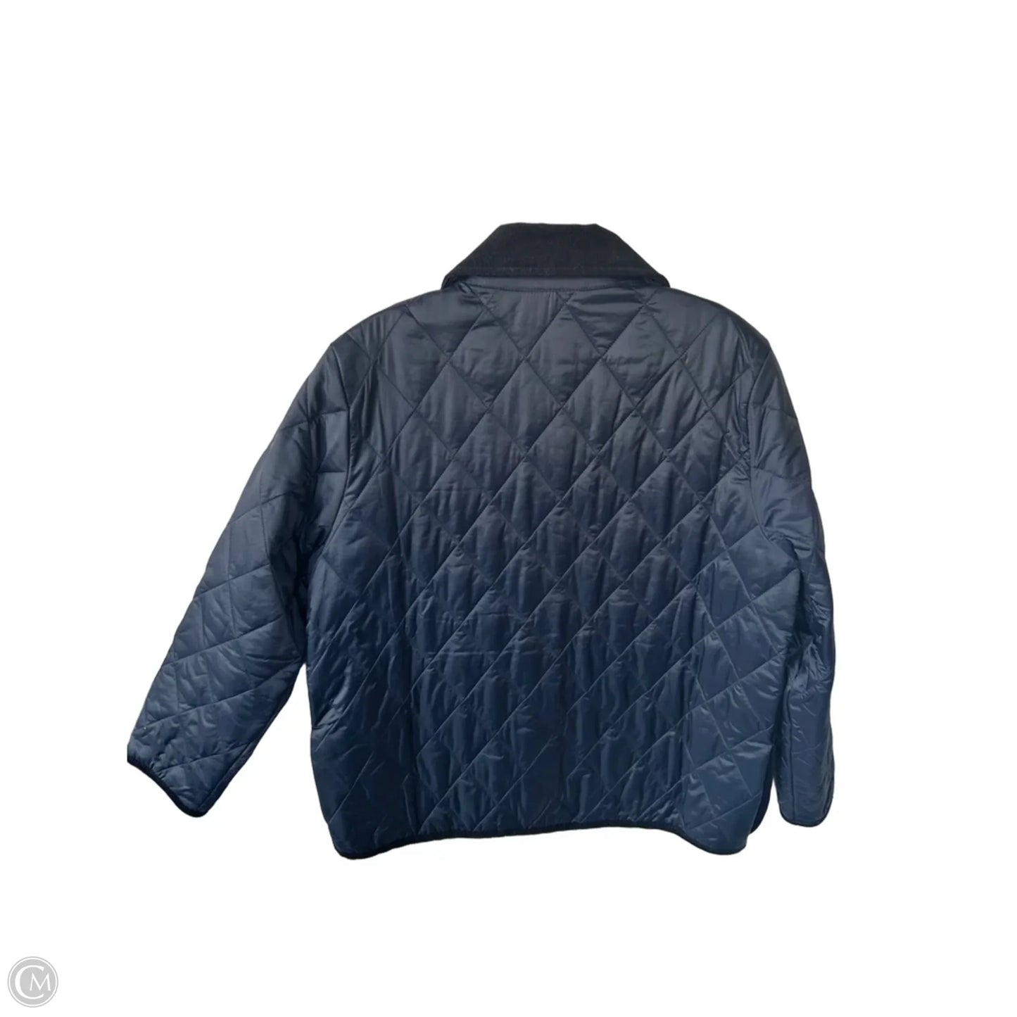 Jacket Puffer & Quilted By Barbour In Black & Blue, Size: M
