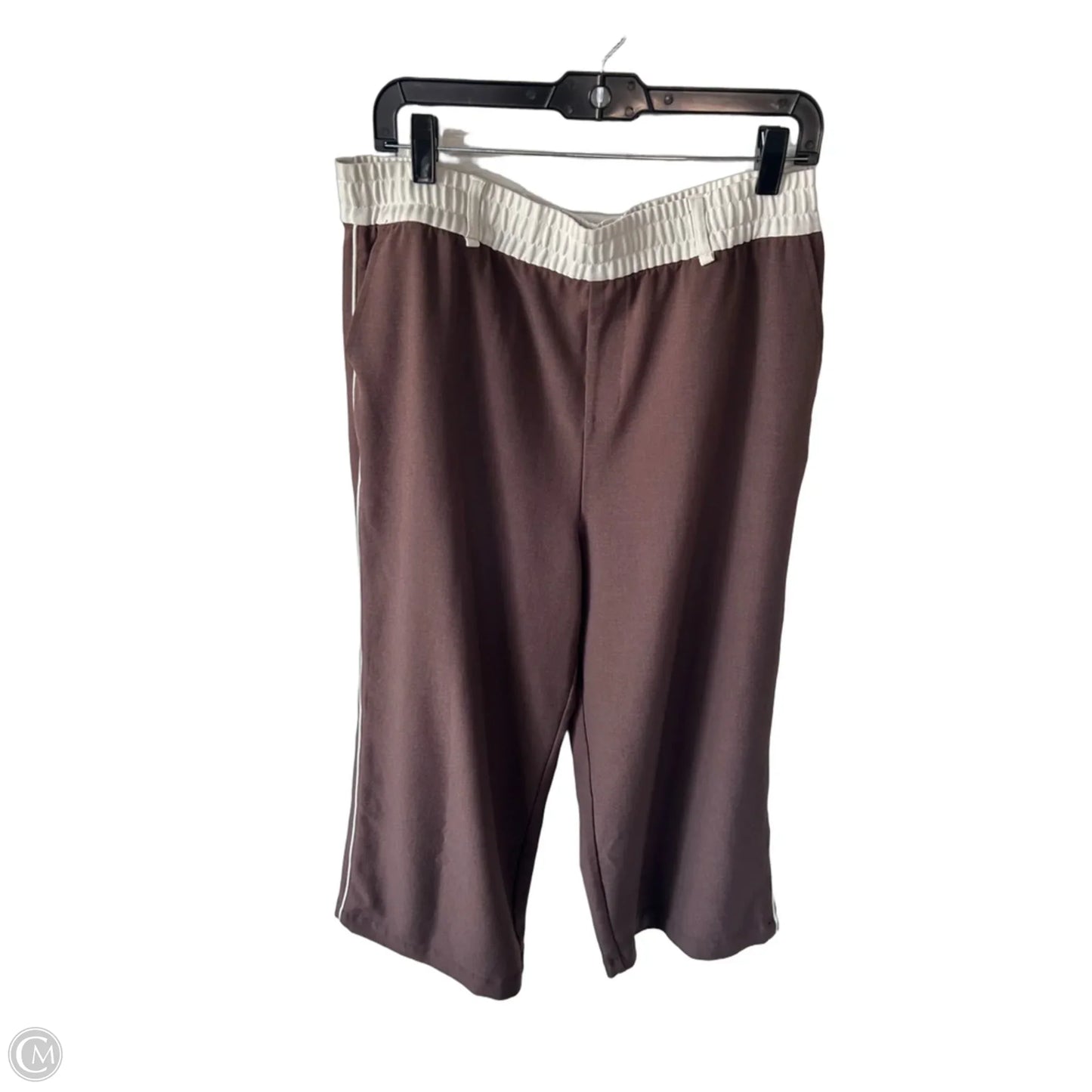 Athletic Pants By Cmc In Brown & Cream, Size: L