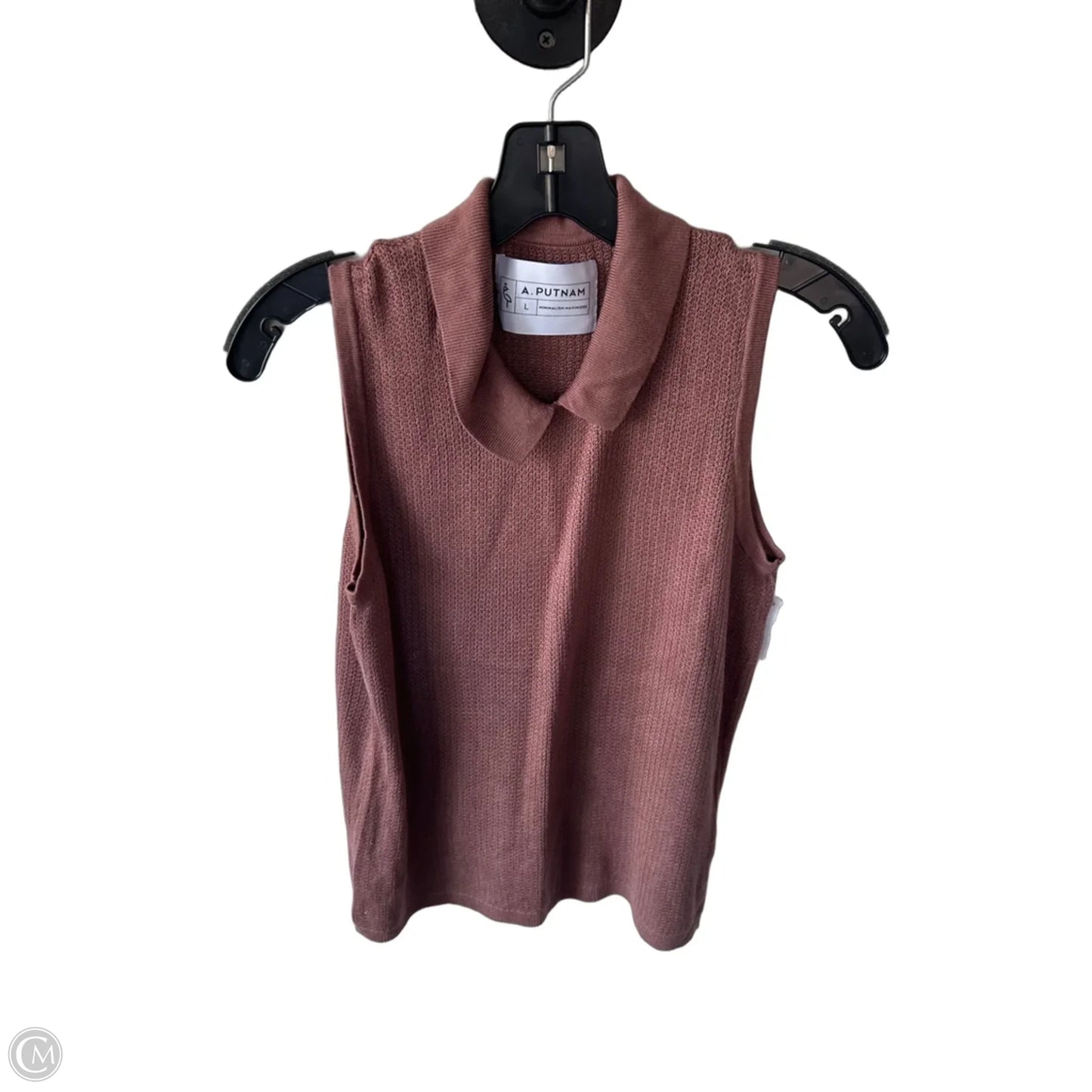Vest Sweater By Cmc In Brown, Size: L