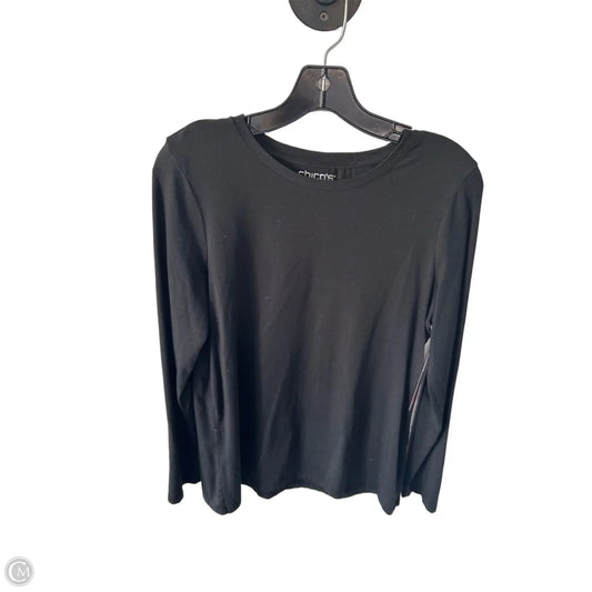 Top Long Sleeve Basic By Chicos In Black, Size: M