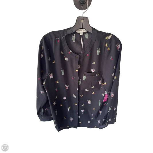 Tunic Long Sleeve By Davi & Dani In Black & Yellow, Size: M