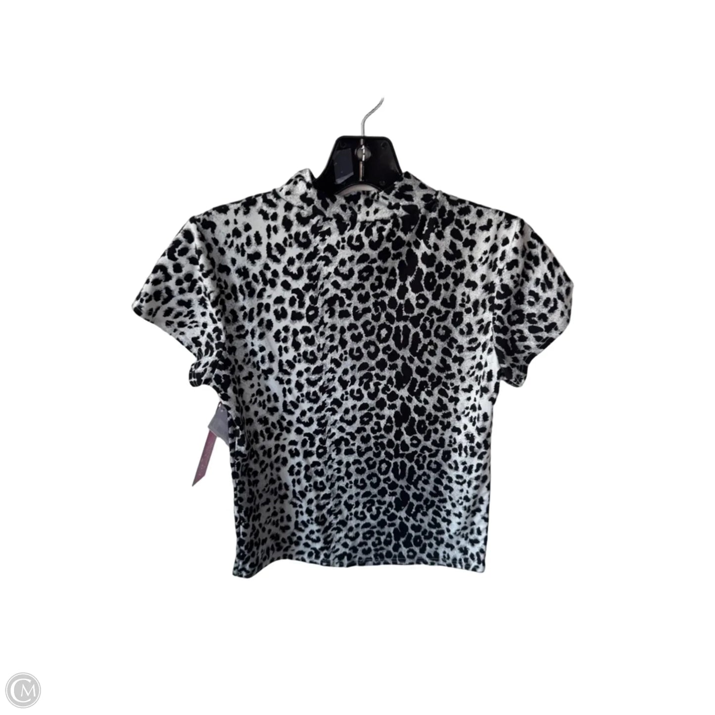 Top Short Sleeve By Olivia Rae In Black & Grey, Size: M
