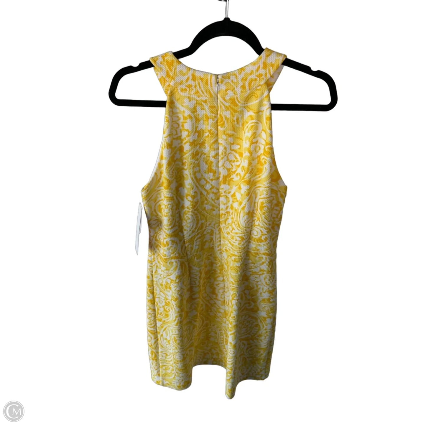 Dress Work By Vince Camuto In White & Yellow, Size: M