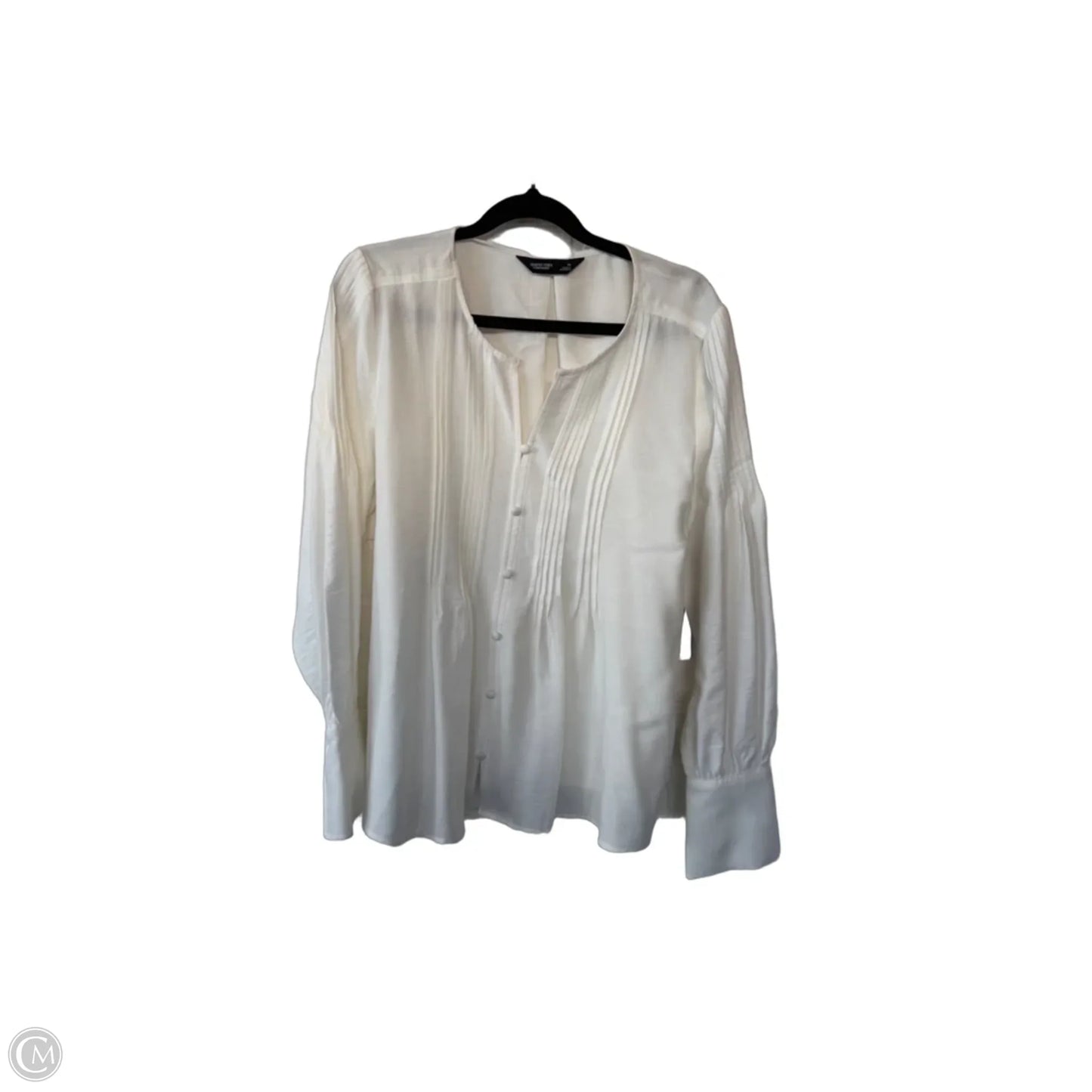 Blouse Long Sleeve By Simply Vera In Cream, Size: M