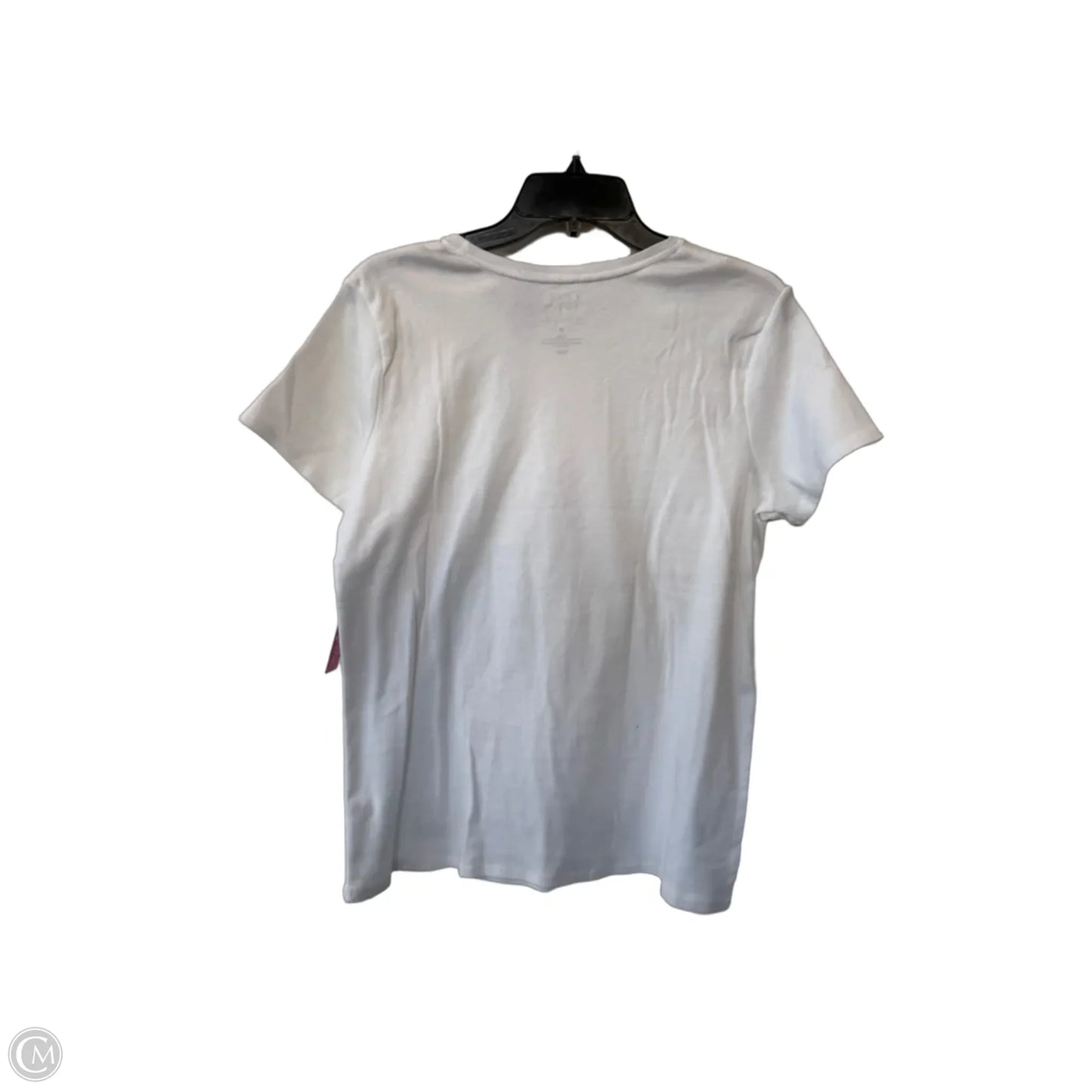 Top Short Sleeve Basic By Croft And Barrow In White, Size: M