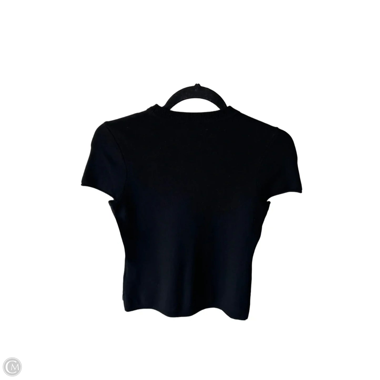 Sweater Short Sleeve By Calvin Klein In Black, Size: Xs