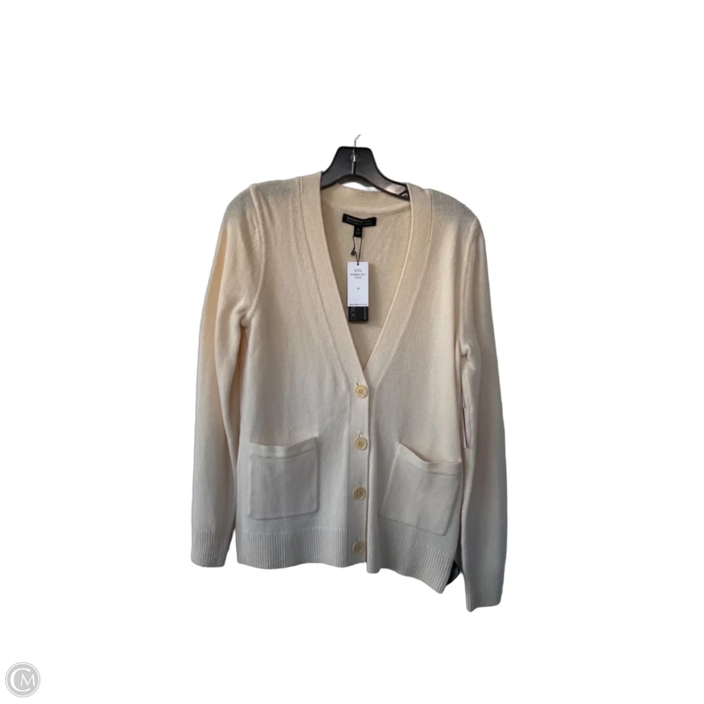 Sweater Cardigan Cashmere By Banana Republic In Cream, Size: M
