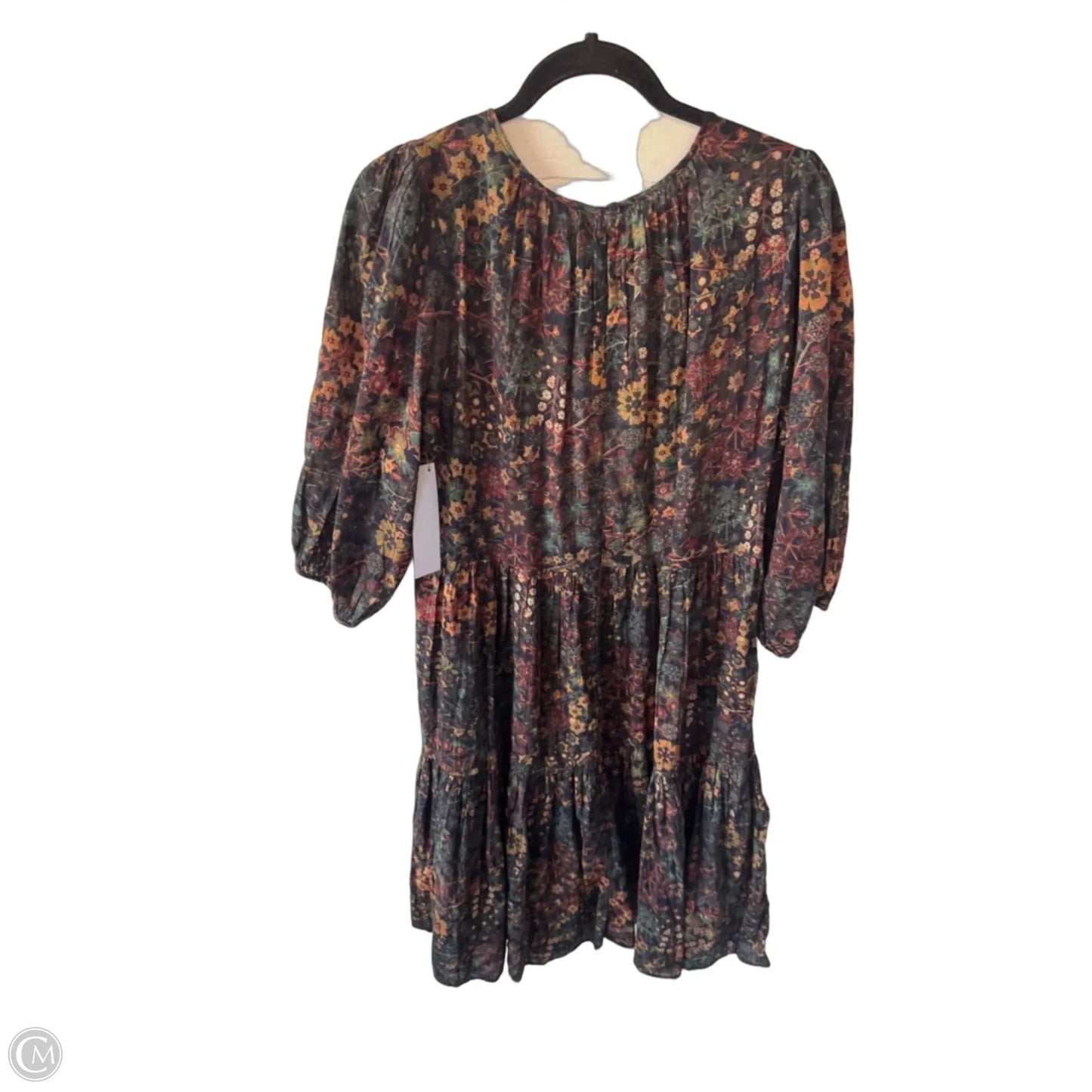 Dress Casual Midi By Treasure And Bond In Blue & Orange, Size: L