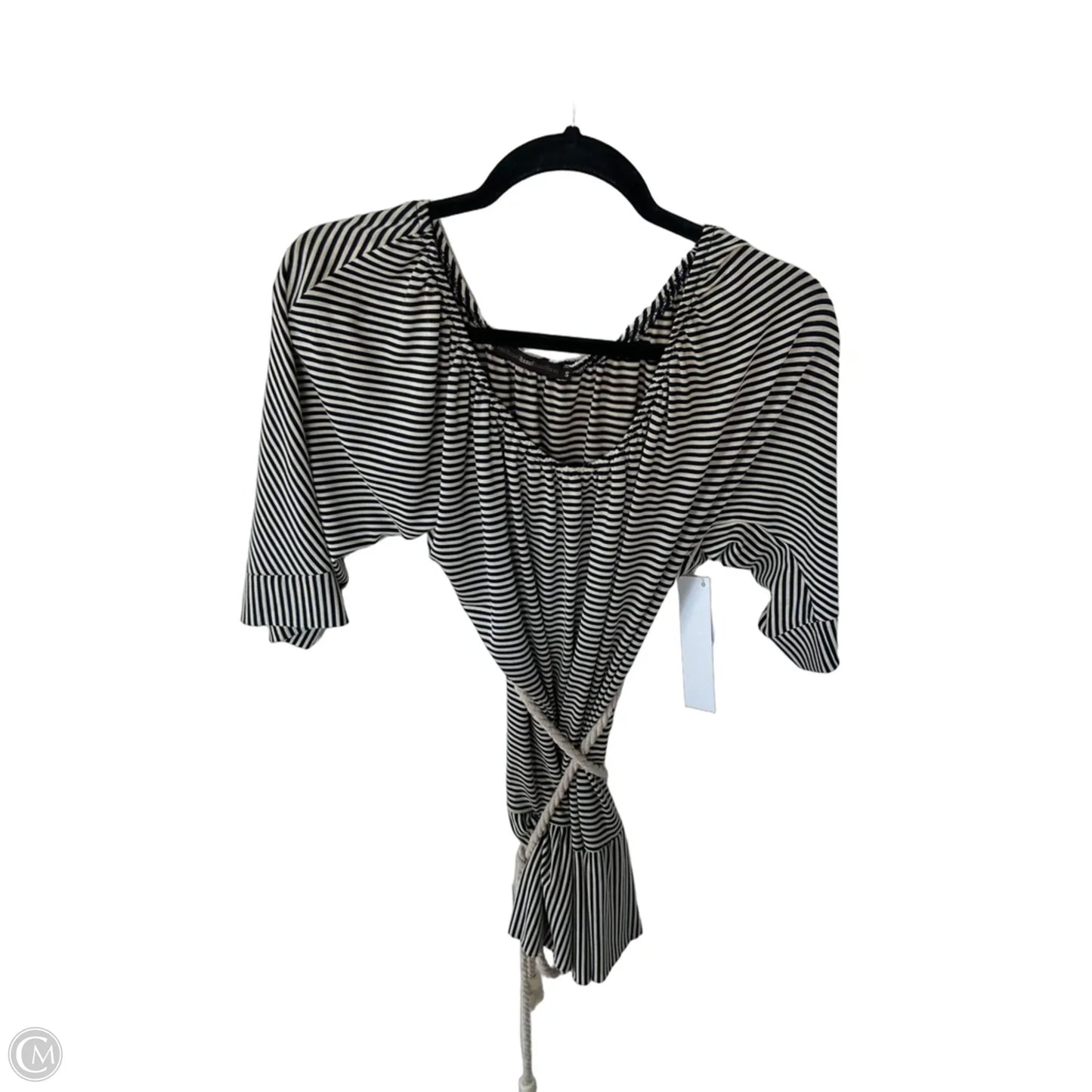 Dress Casual Midi By Hazel In Blue & Cream, Size: S