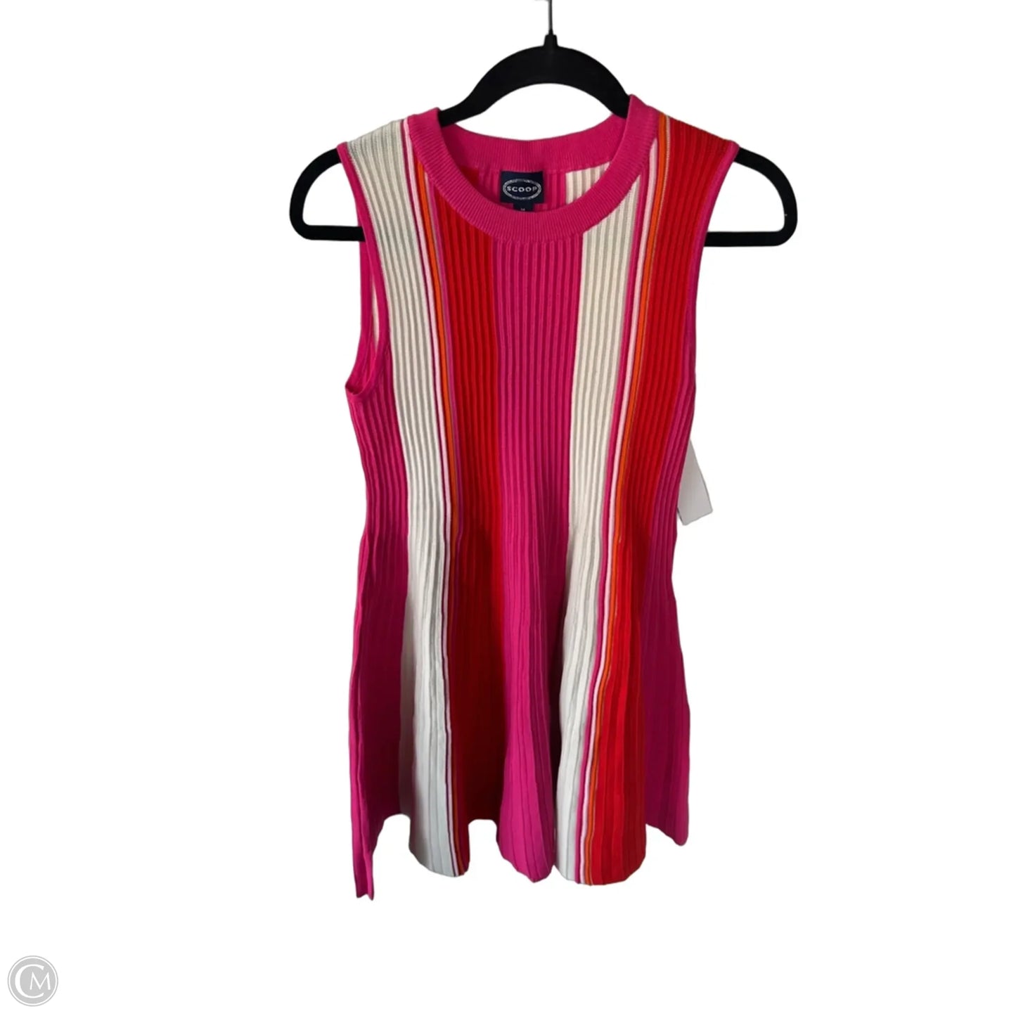Dress Casual Short By Scoop In Orange & Pink, Size: M
