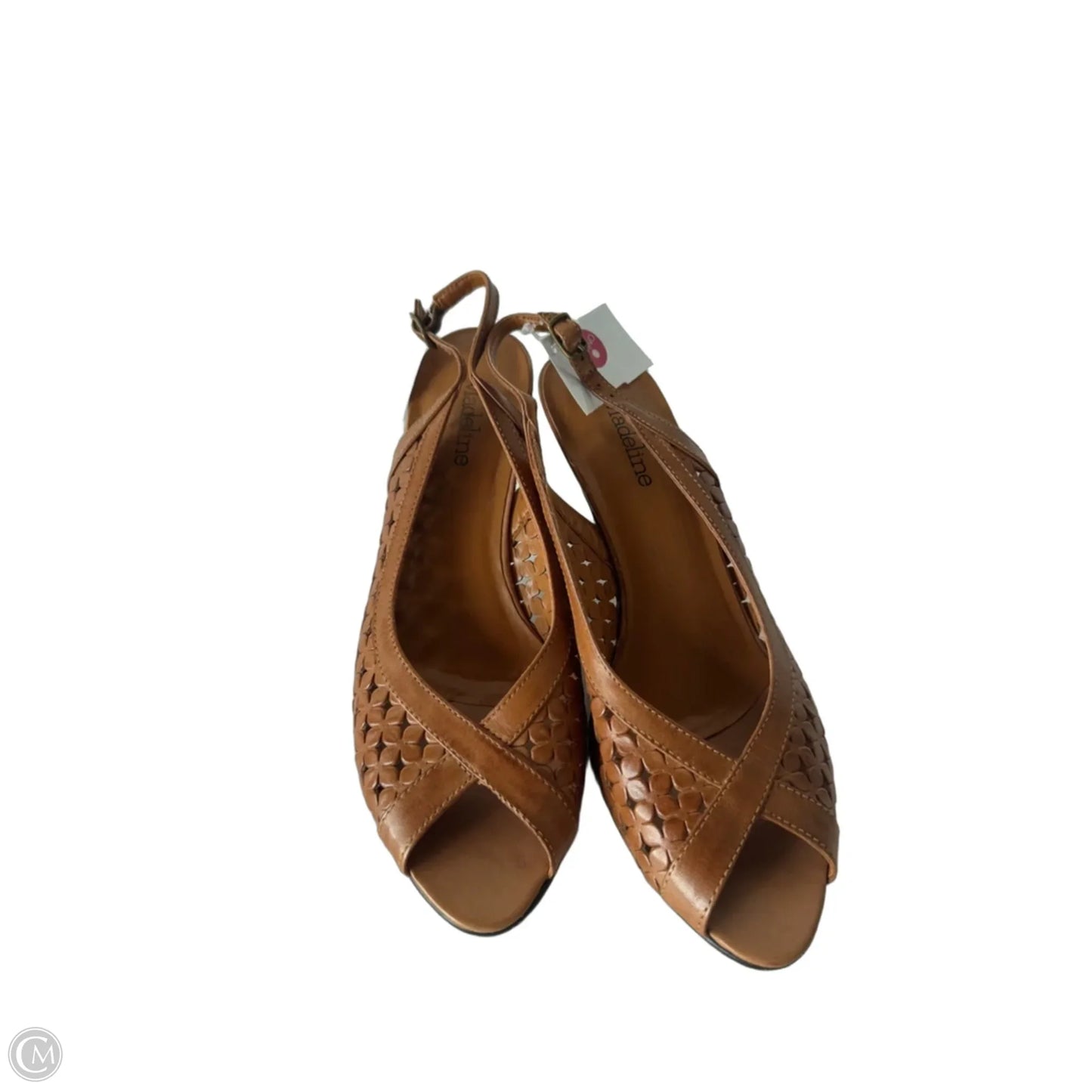 Sandals Heels Kitten By Madeleine In Brown, Size: 8.5