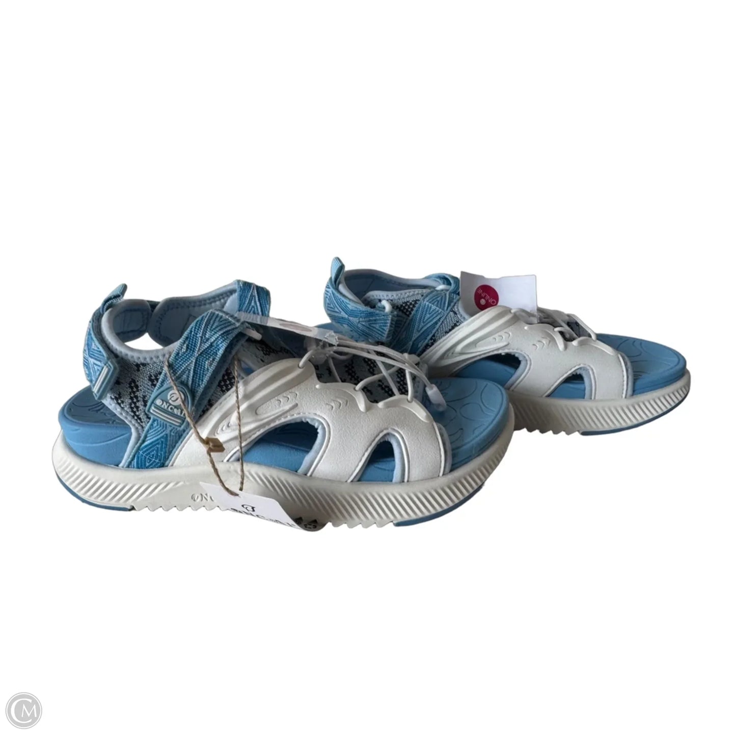 Sandals Sport By Clothes Mentor In Blue & White, Size: 8.5