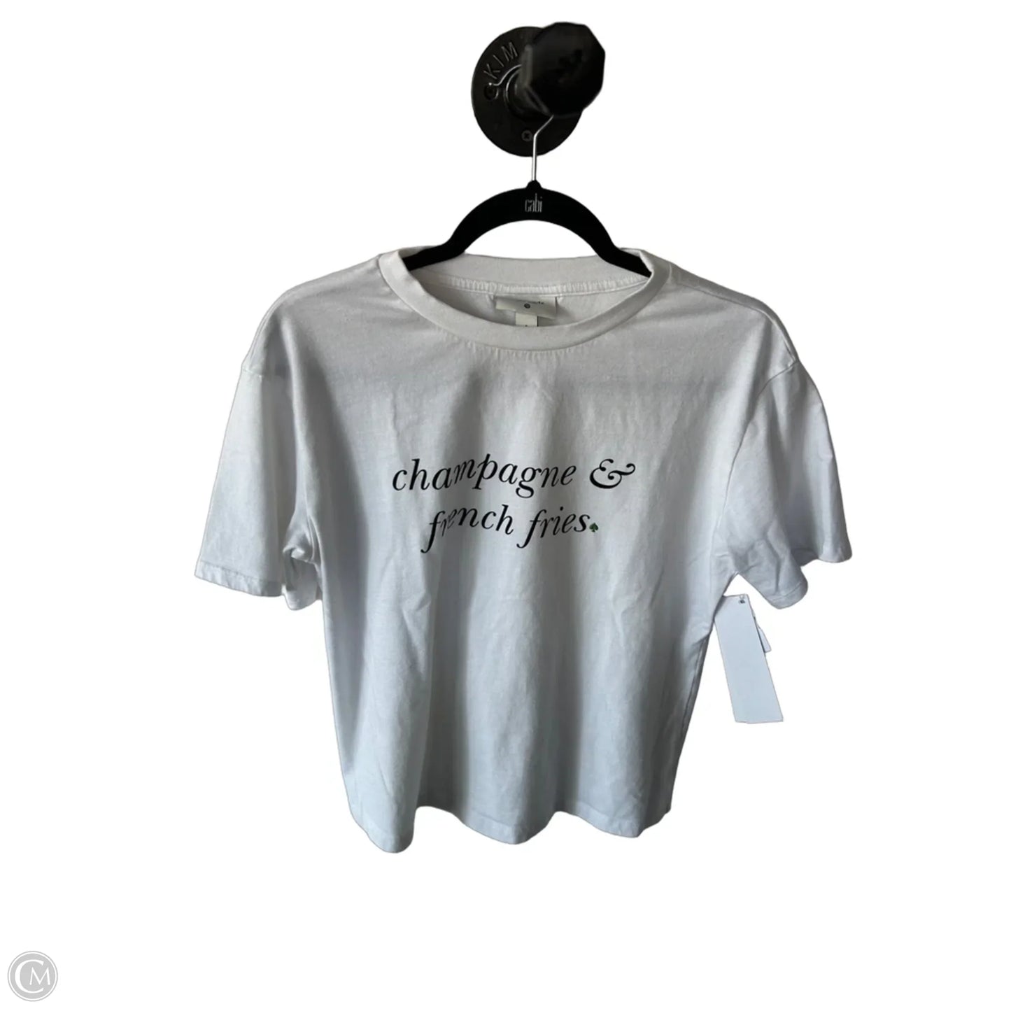 Top Short Sleeve Designer By Kate Spade In Black & White, Size: S