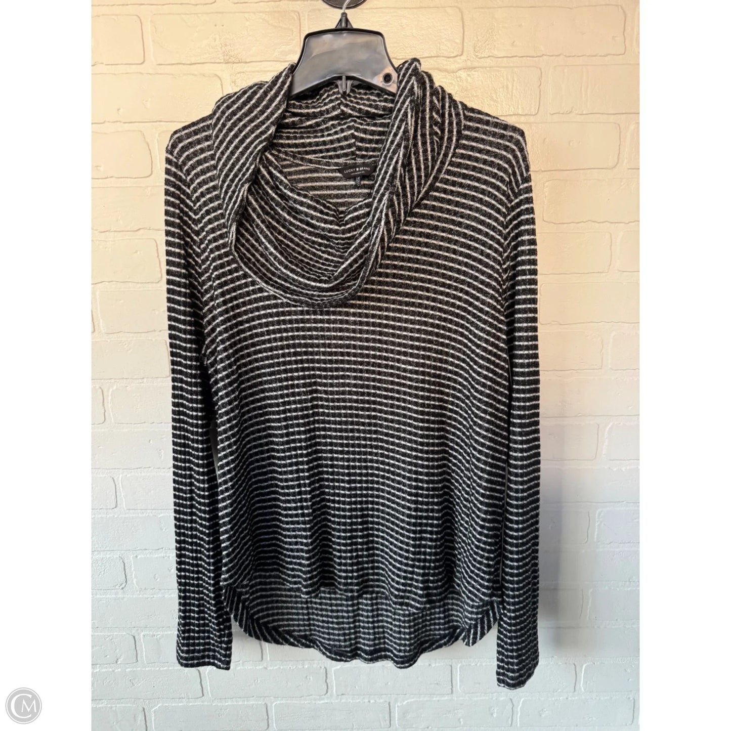 Sweater By Lucky Brand In Black & White, Size: L