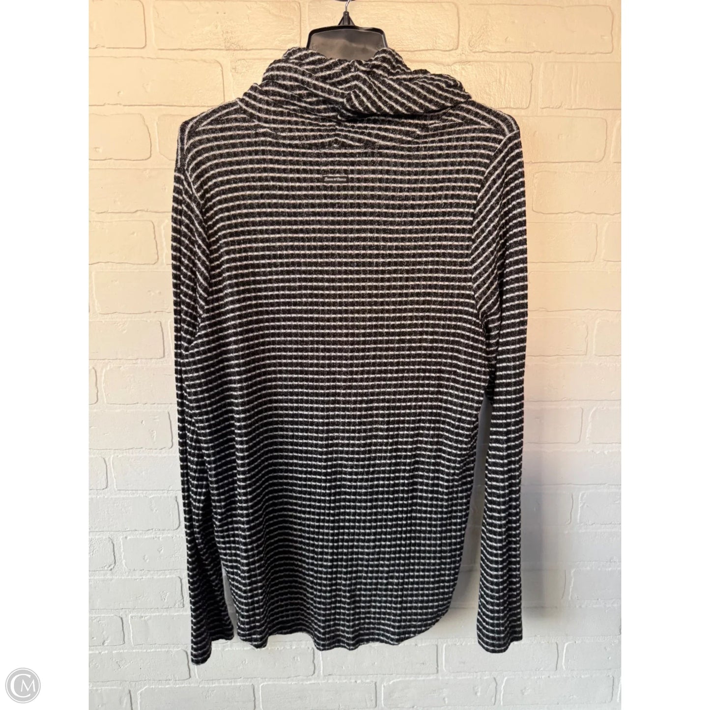 Sweater By Lucky Brand In Black & White, Size: L