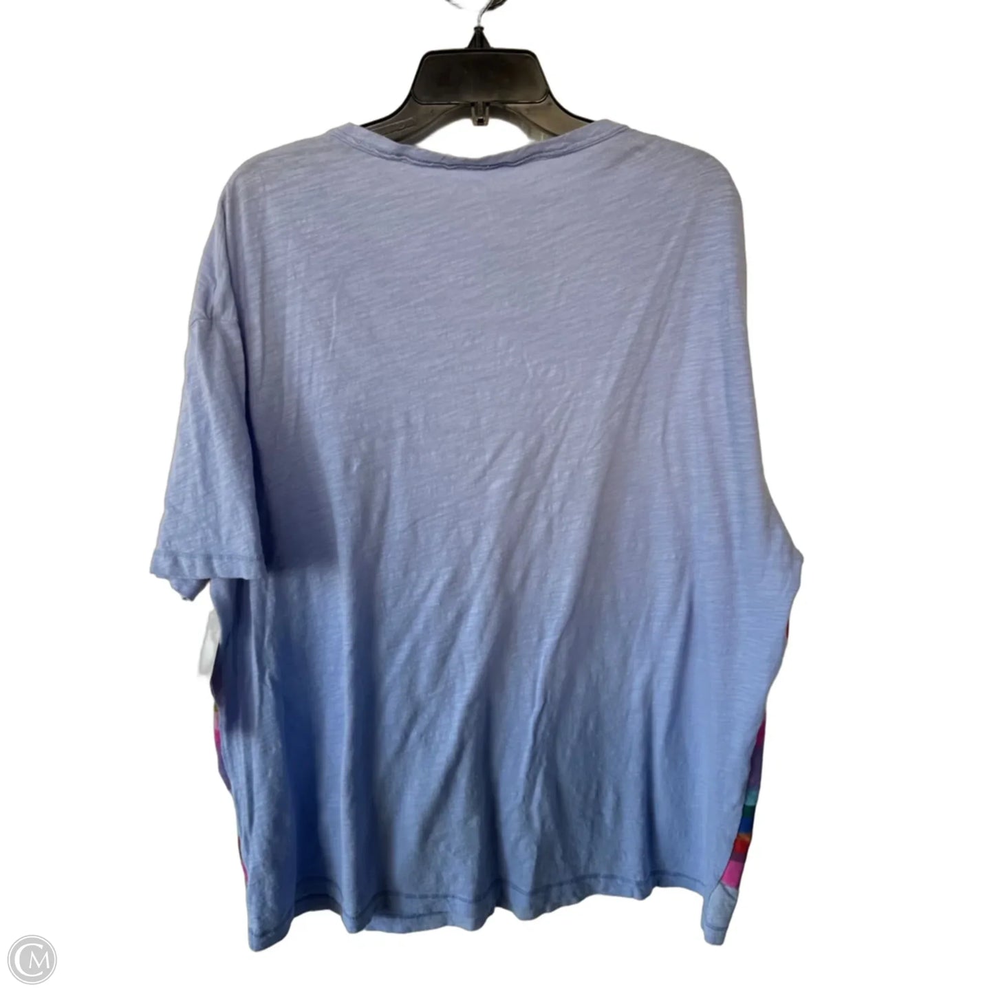 Top Short Sleeve By Natural Life In Blue & Pink, Size: Osfm