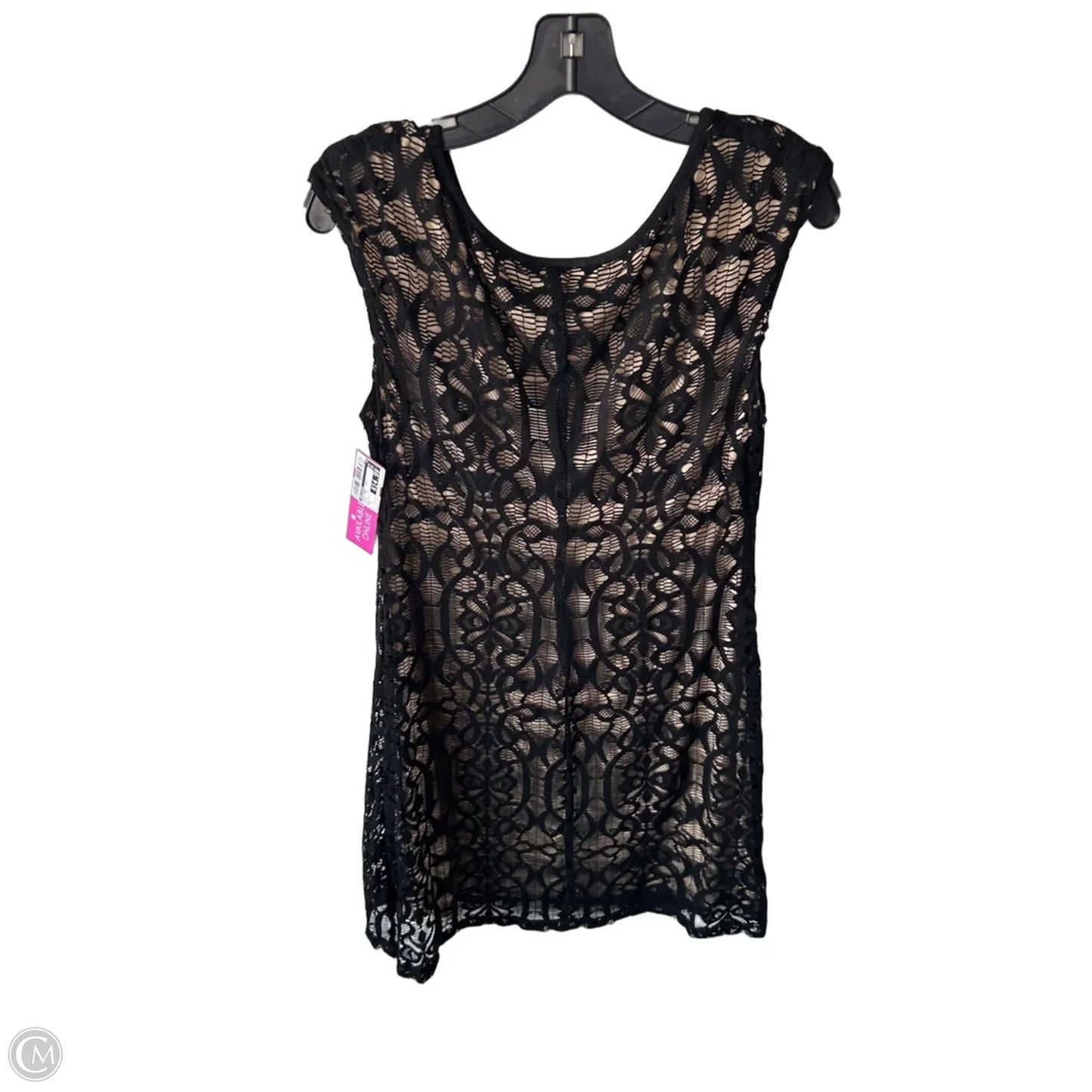 Dress Party Midi By Dressbarn In Black & Tan, Size: L