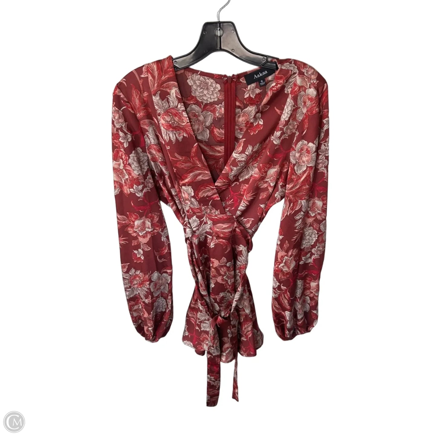 Dress Casual Short By Aakaa In Red & Tan, Size: S