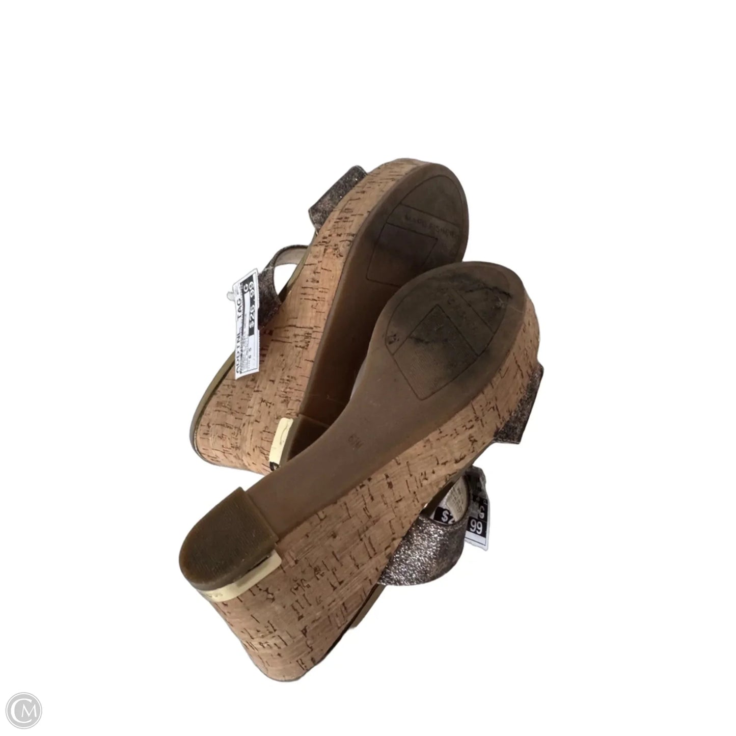 Sandals Heels Wedge By Marc Fisher In Animal Print, Size: 6.5