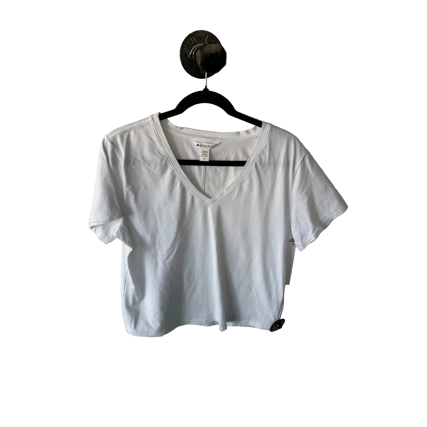 Top Short Sleeve By Athleta In White, Size: S