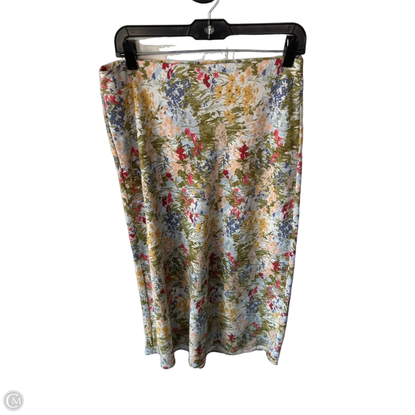 Skirt Midi By Rachel Zoe In Green & Yellow, Size: 8