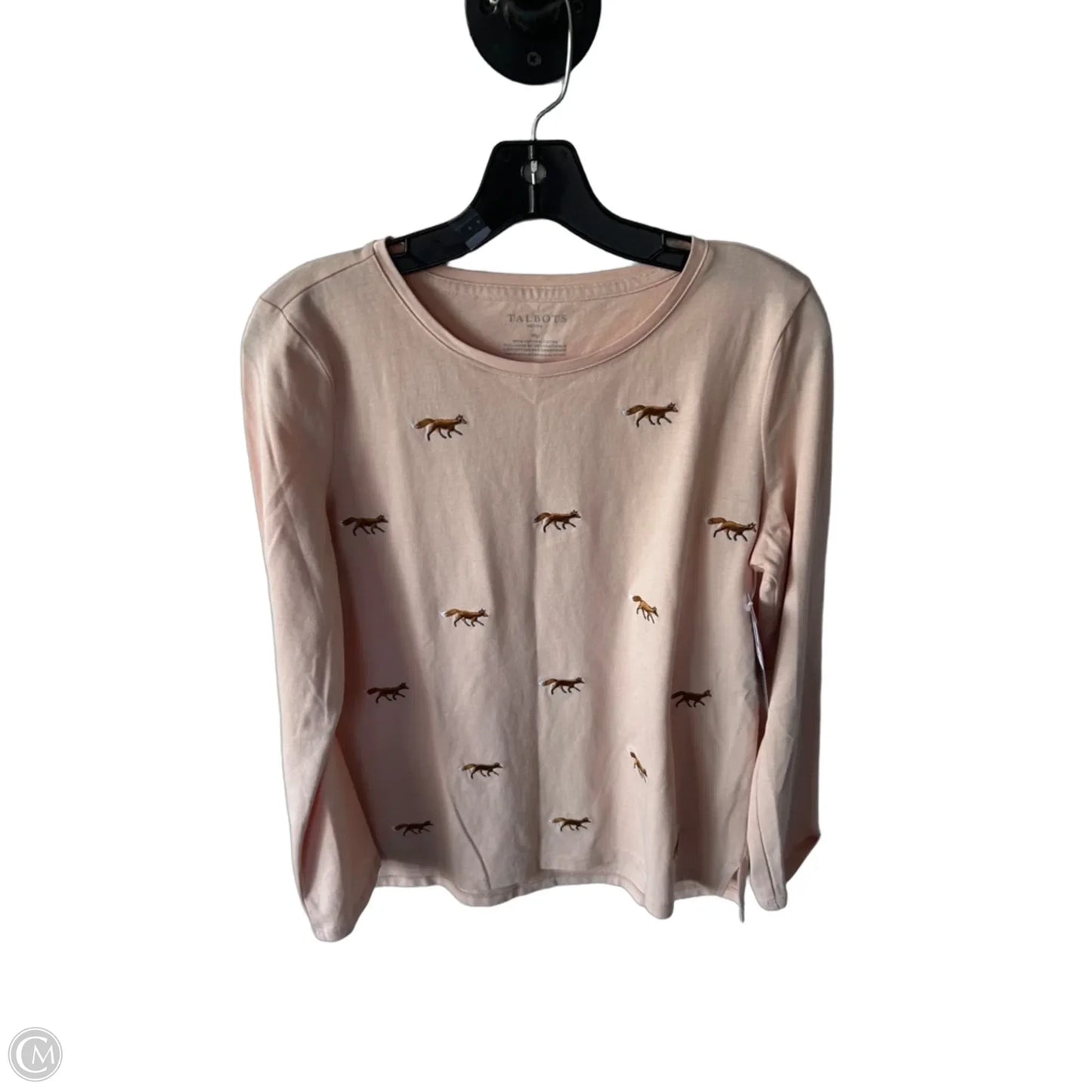 Top Long Sleeve Basic By Talbots In Orange, Size: Mp