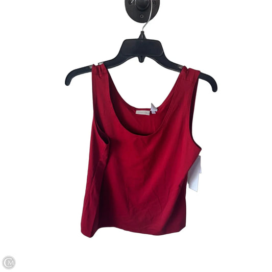 Top Sleeveless By Chicos In Red, Size: L