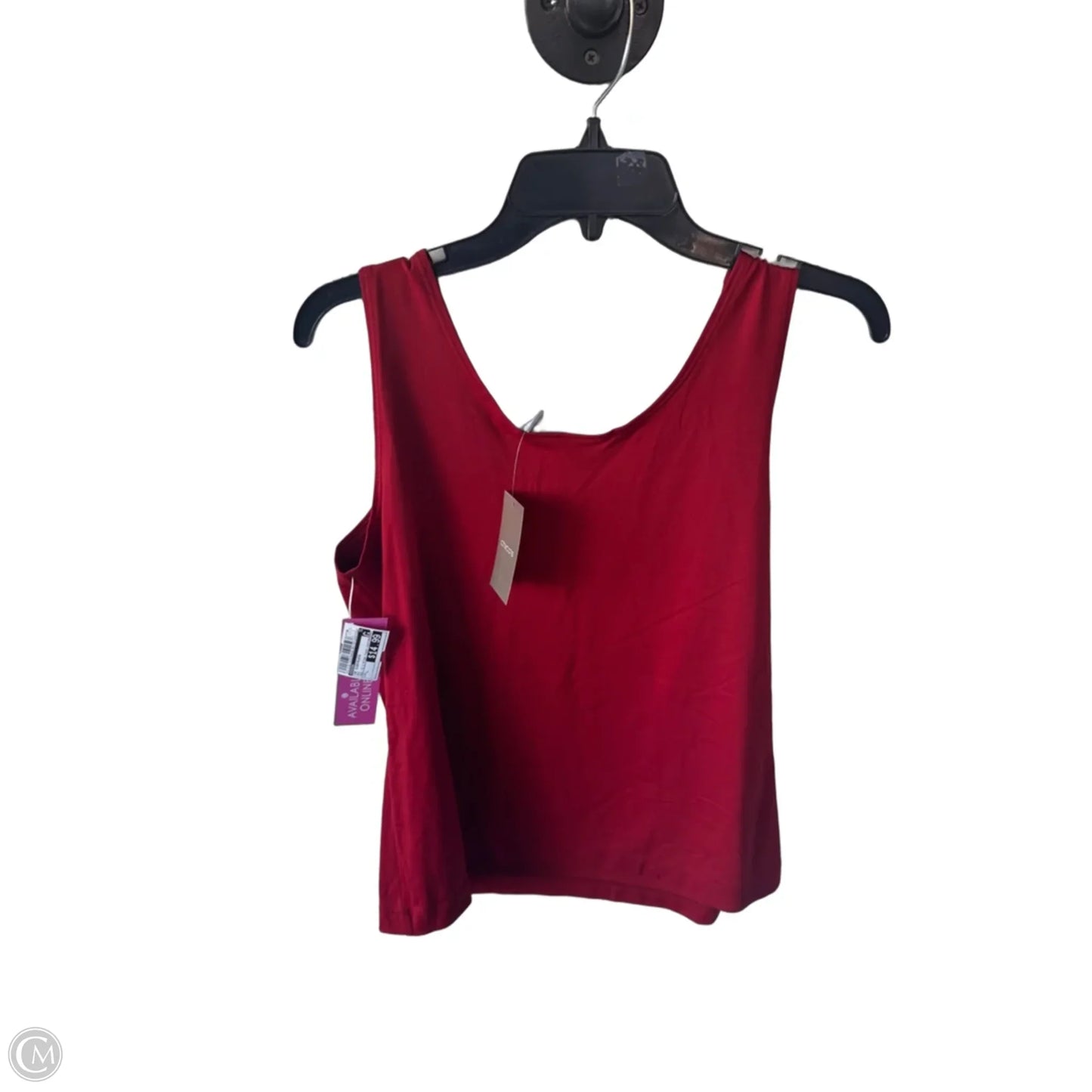 Top Sleeveless By Chicos In Red, Size: L