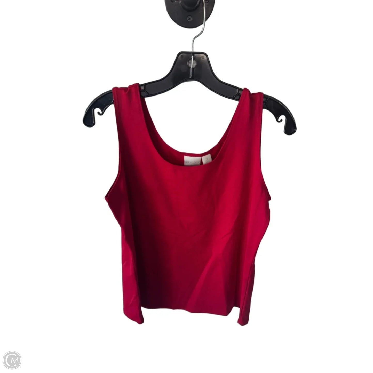 Top Sleeveless By Chicos In Red, Size: L