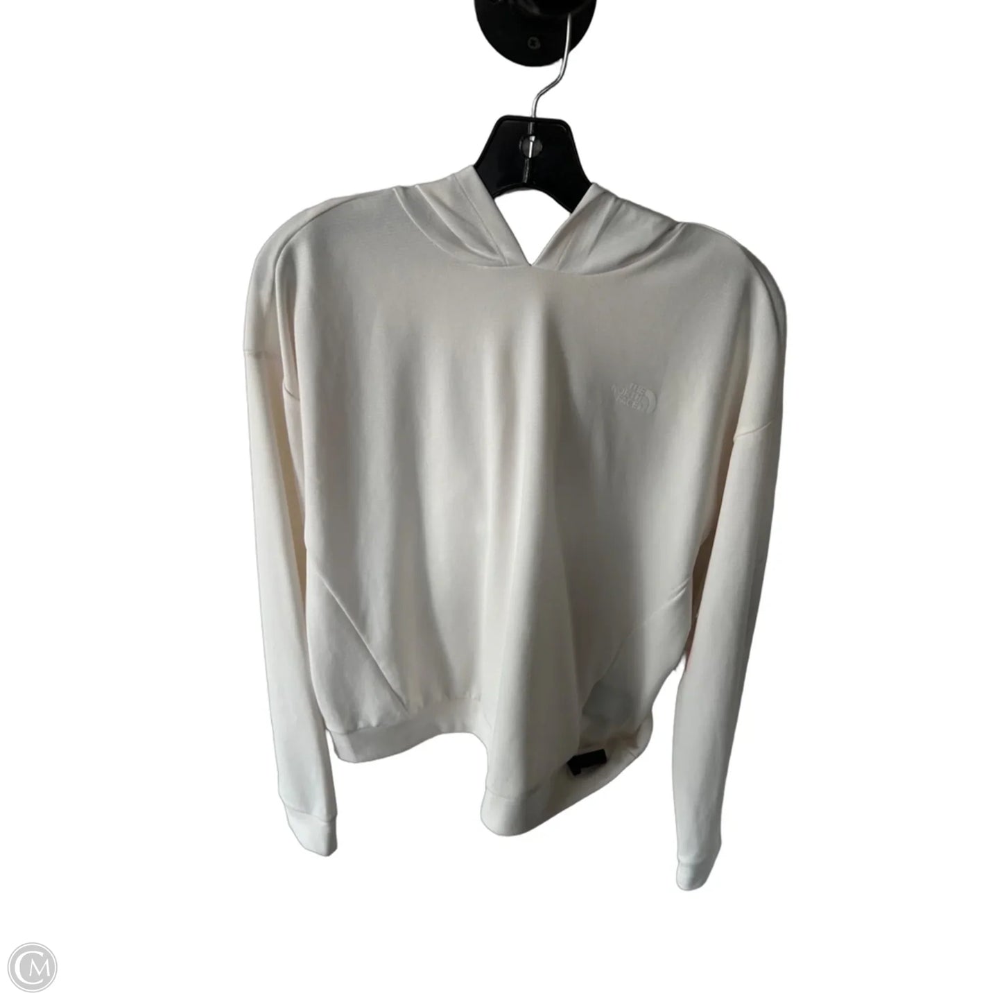 Athletic Top Long Sleeve Hoodie By The North Face In White, Size: M