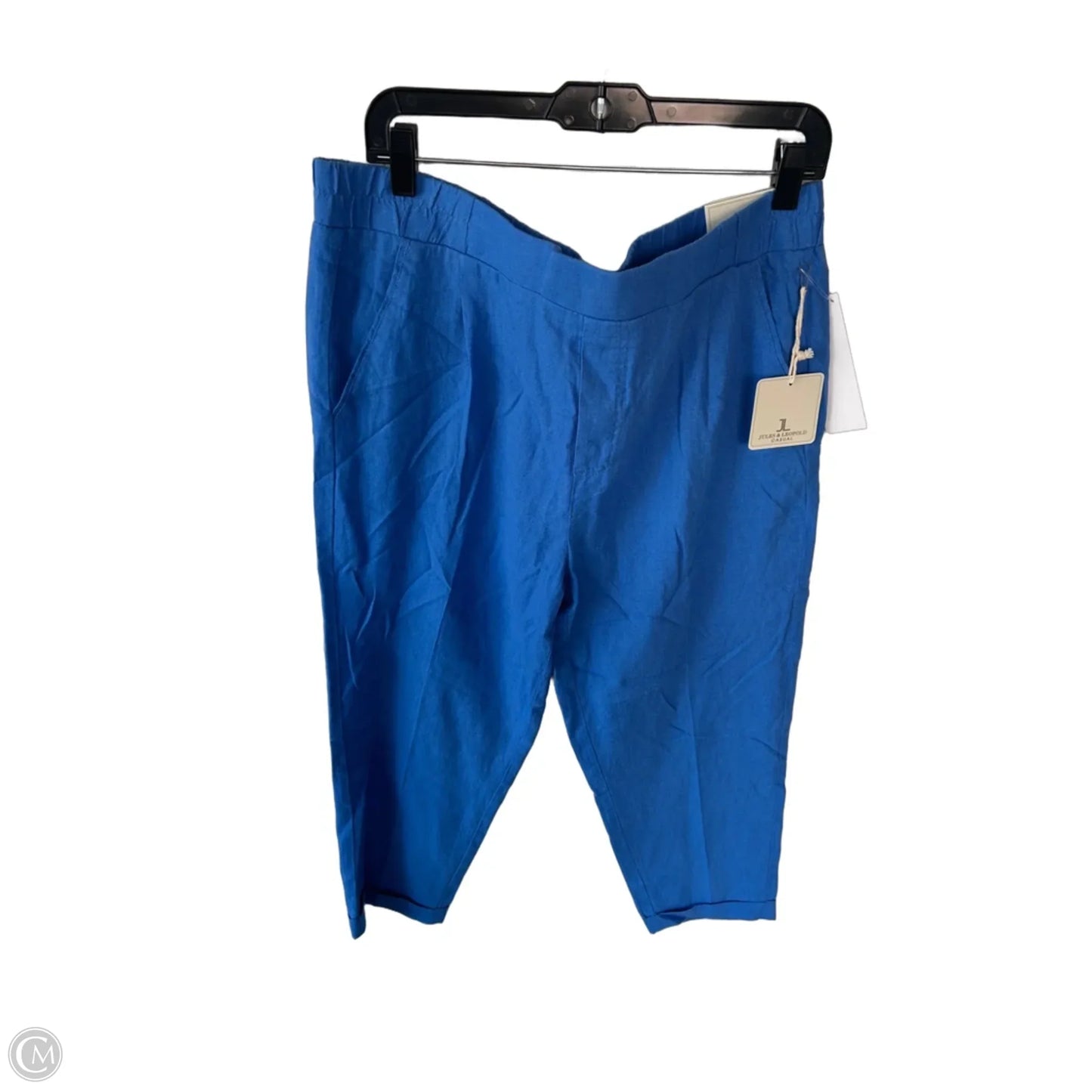 Pants Linen By Jules & Leopold In Blue, Size: M