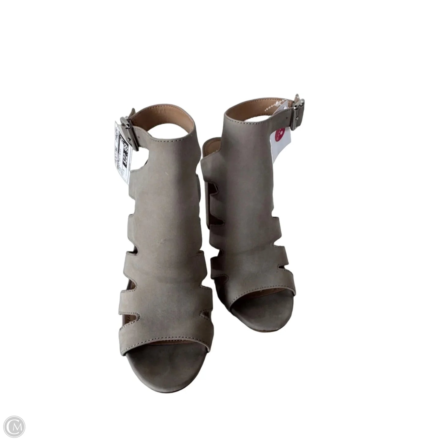 Sandals Heels Block By Steve Madden In Taupe, Size: 7.5