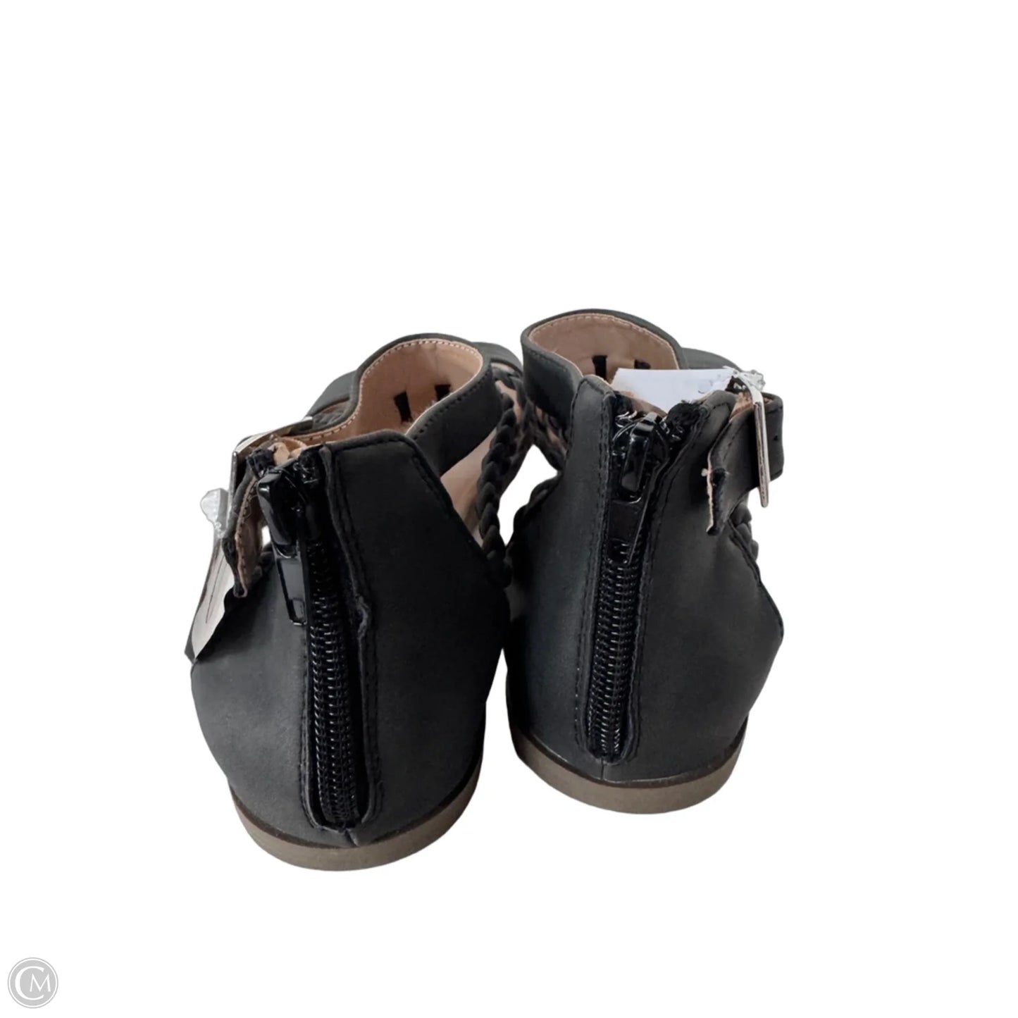 Sandals Flats By Journee In Black, Size: 6.5