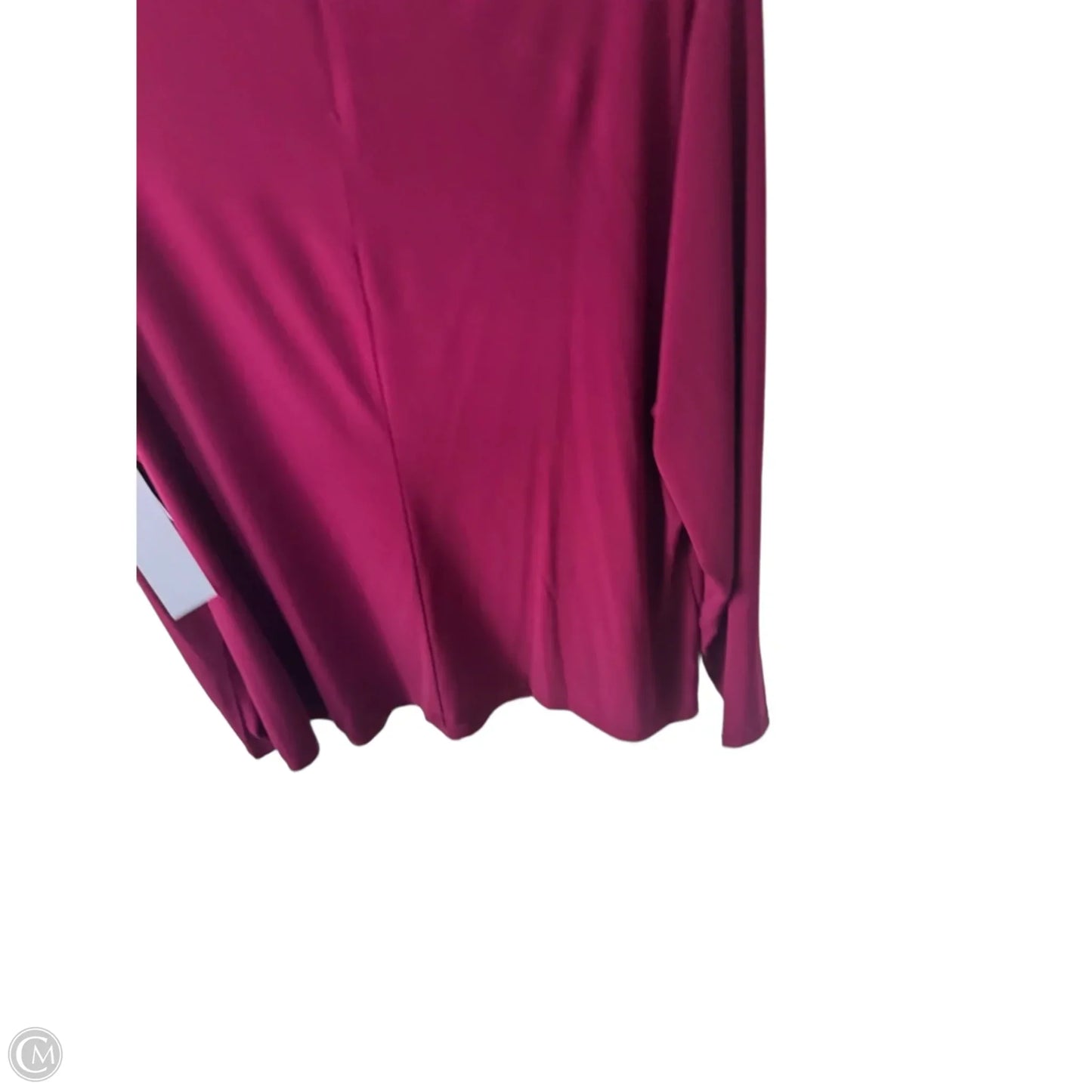 Blouse Long Sleeve By Susan Graver In Red & Silver, Size: Xl