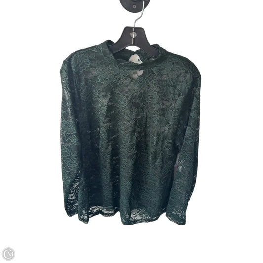 Blouse Long Sleeve By Lane Bryant In Green, Size: Xl