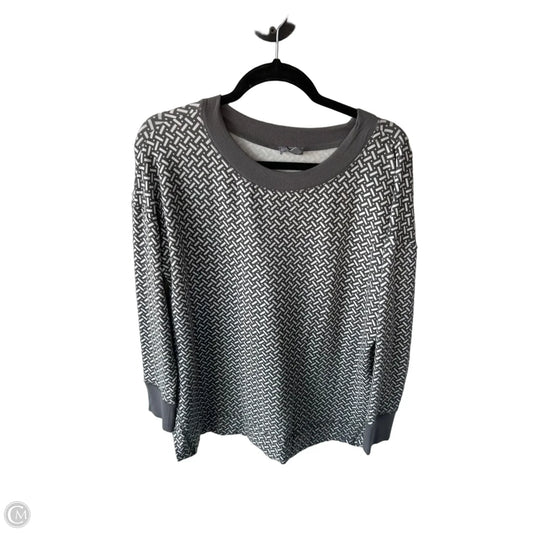 Sweatshirt Crewneck By Talbots In Grey & White, Size: L