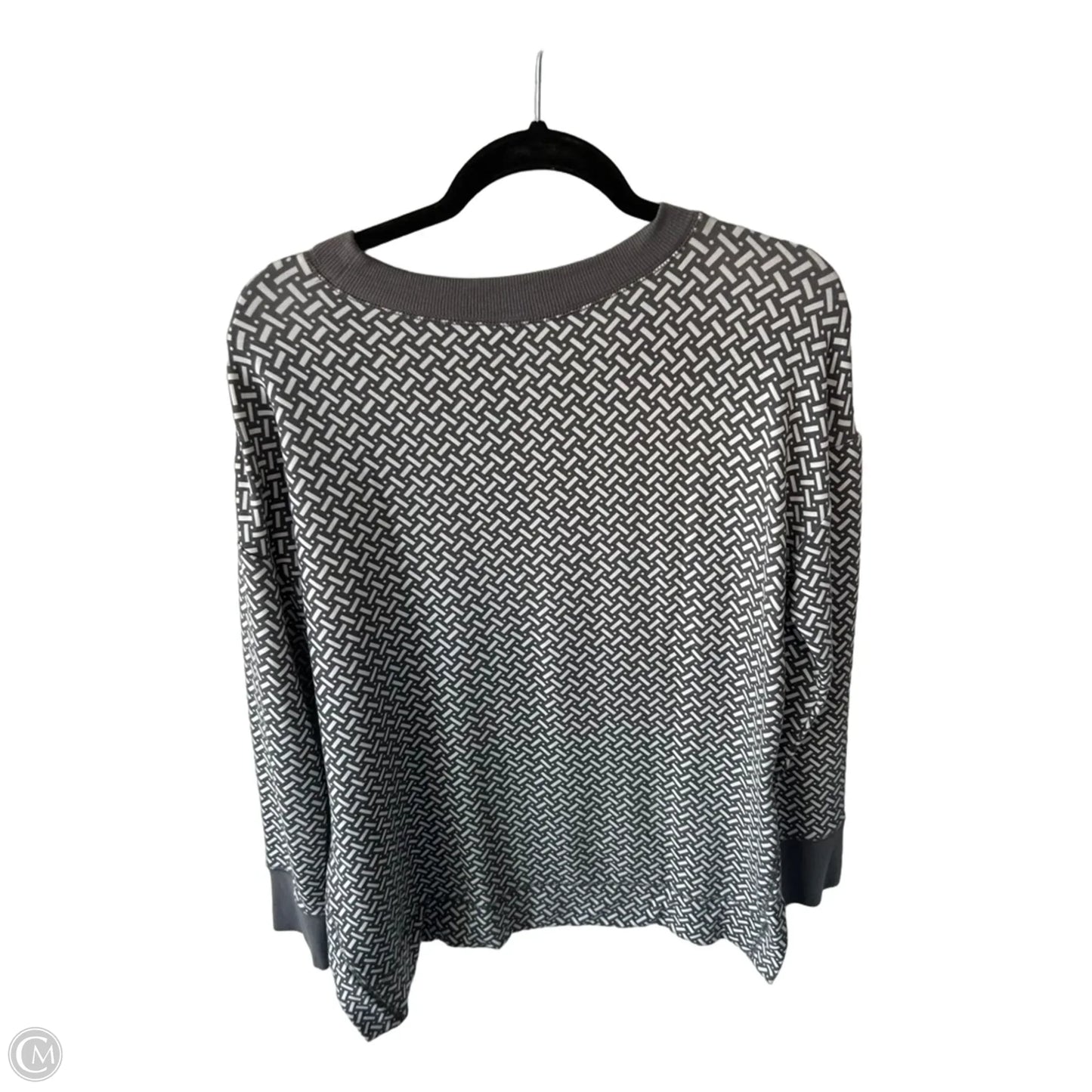 Sweatshirt Crewneck By Talbots In Grey & White, Size: L