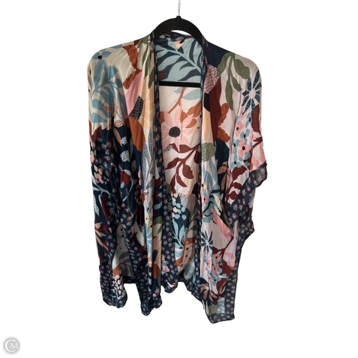 Shawl By Clothes Mentor In Blue & Brown, Size: Osfm