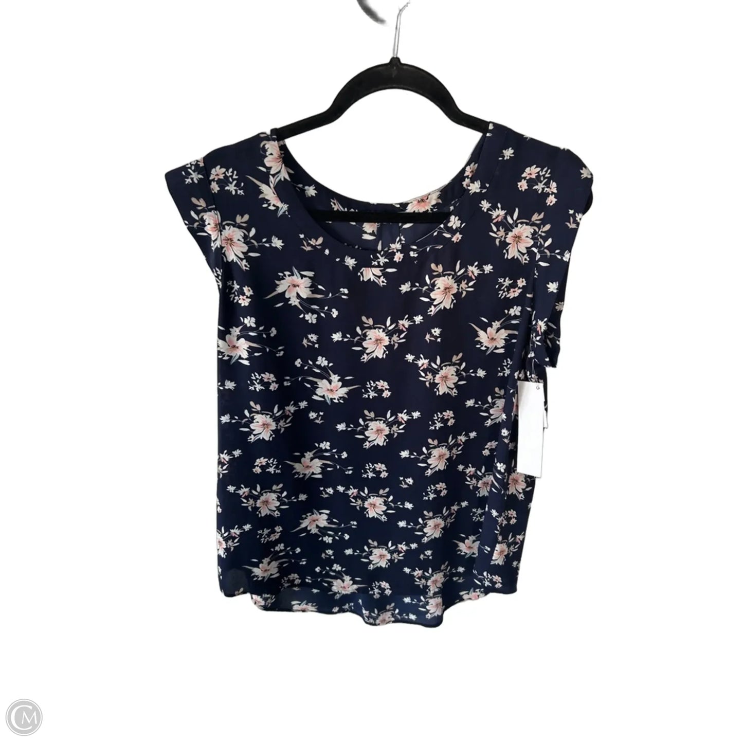 Blouse Sleeveless By Pleione In Blue & Pink, Size: L