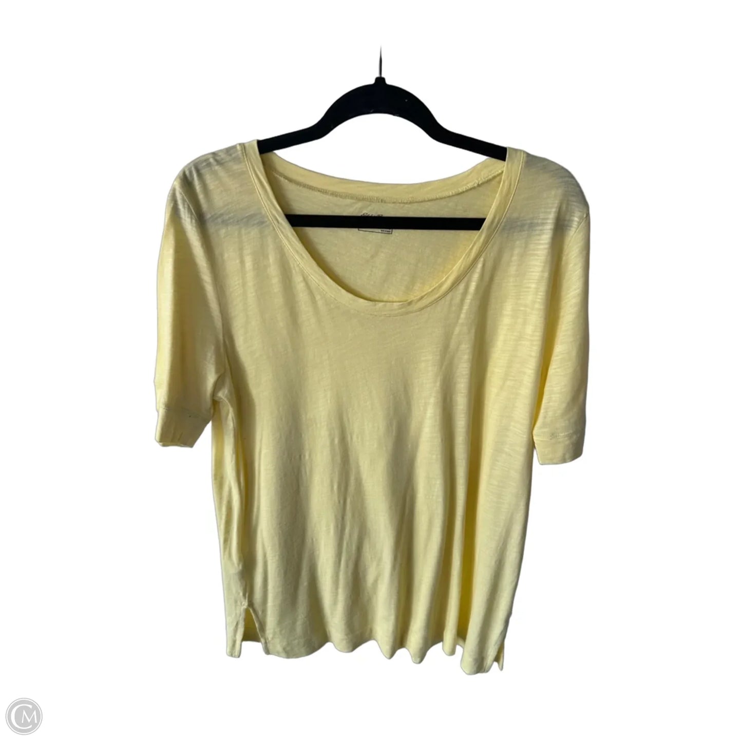 Tunic Short Sleeve By Eddie Bauer In Yellow, Size: L
