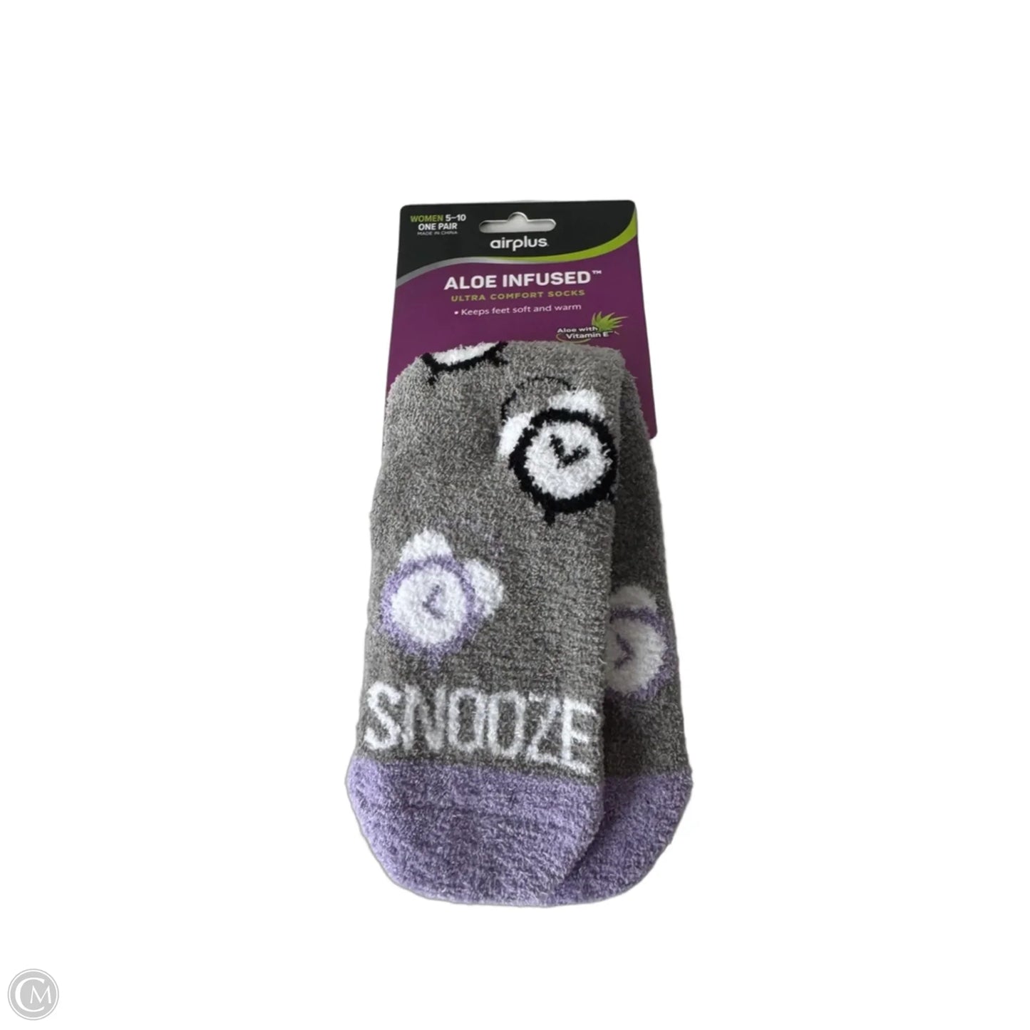 Socks By Clothes Mentor In Grey & Purple, Size: Osfm