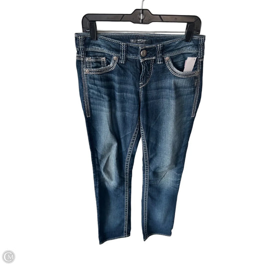 Jeans Boot Cut By Silver In Blue Denim, Size: 4