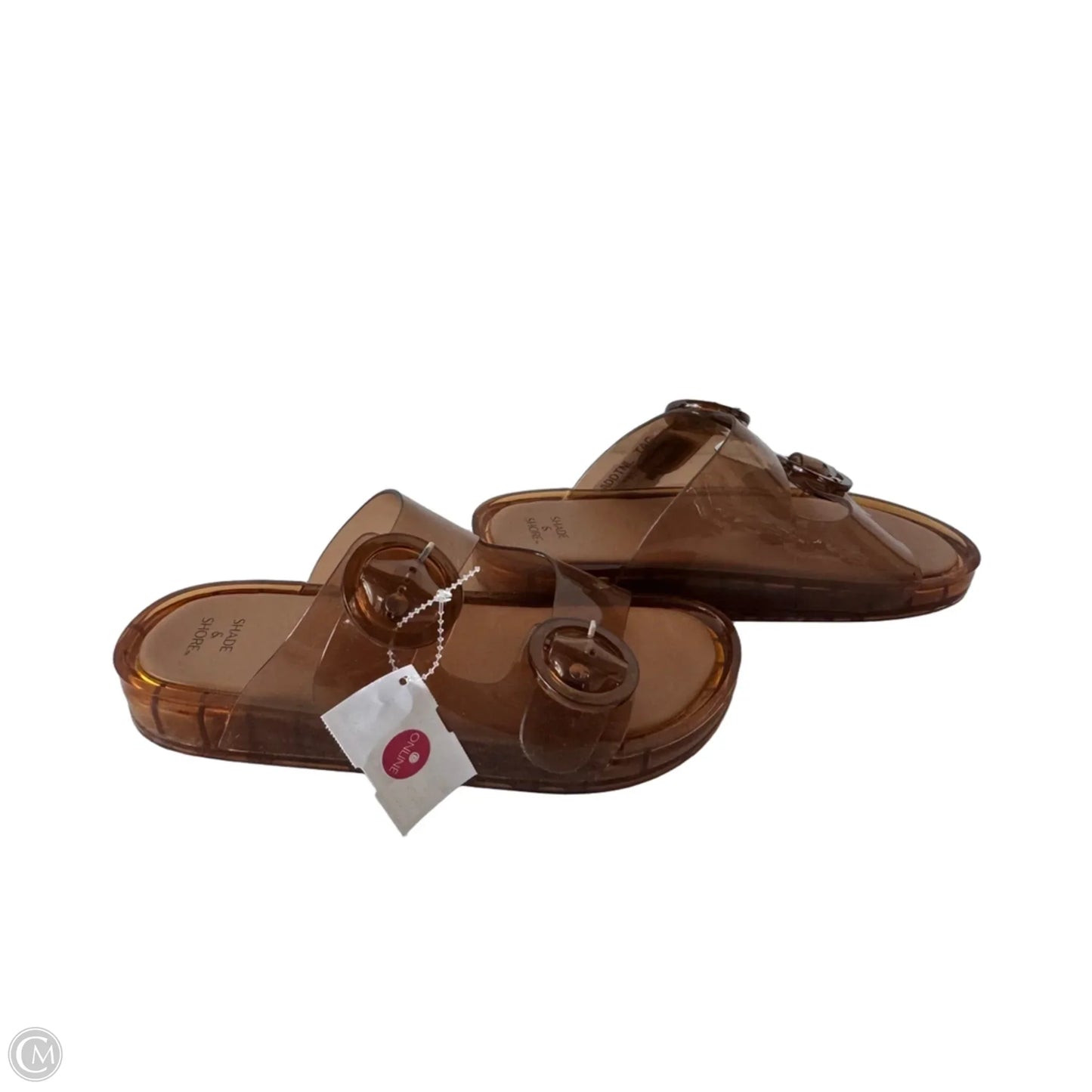 Sandals Flats By Shade & Shore In Brown, Size: 7