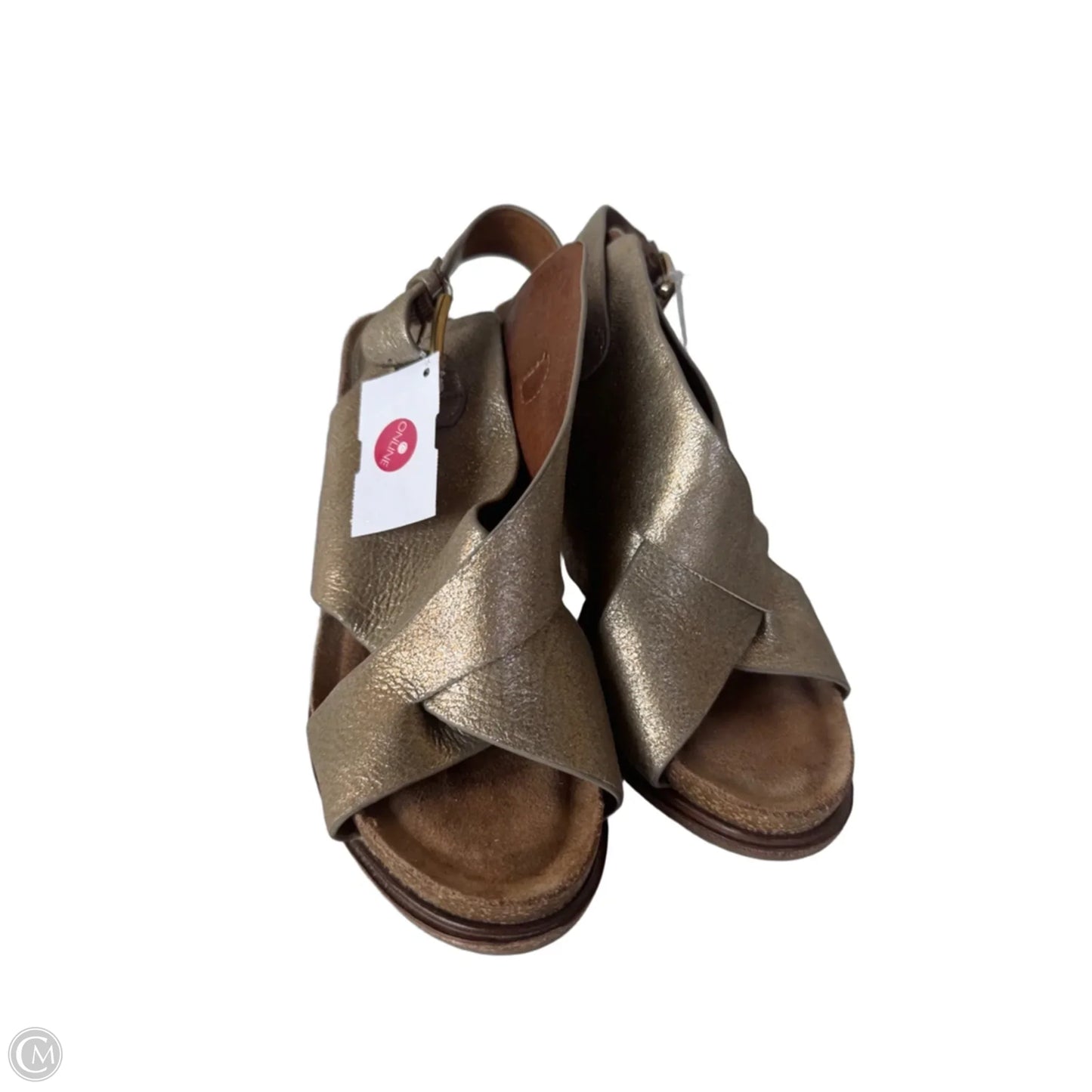 Sandals Heels Block By Sofft In Gold, Size: 7