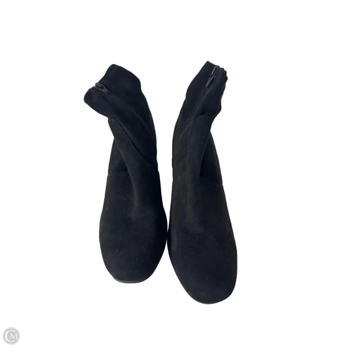 Boots Ankle Heels By Clothes Mentor In Black, Size: 9.5