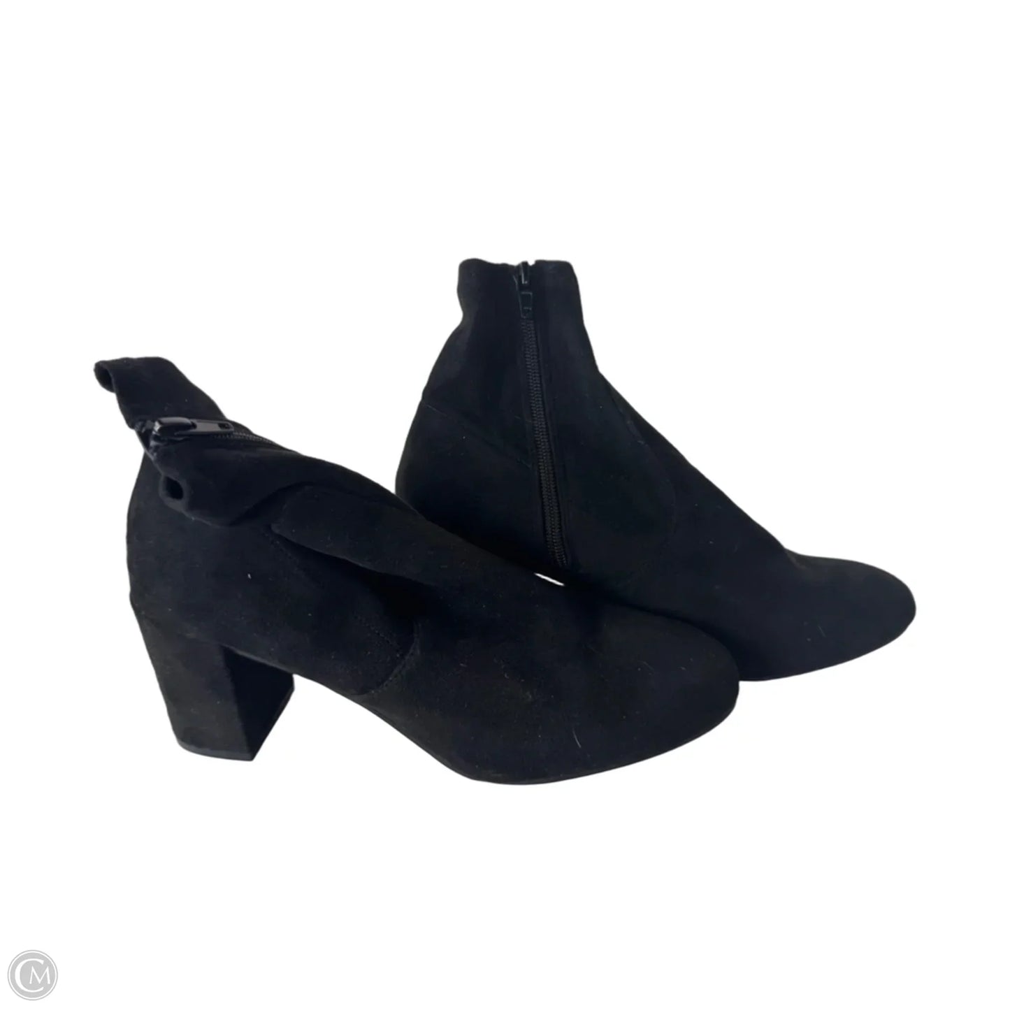 Boots Ankle Heels By Clothes Mentor In Black, Size: 9.5